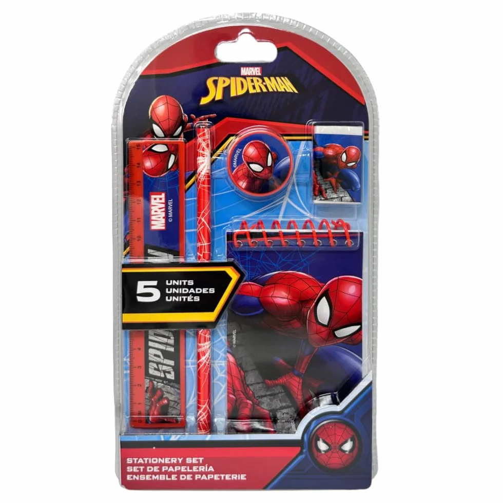 Disney Marvel Ensemble de papeterie 5 pièces Spiderman