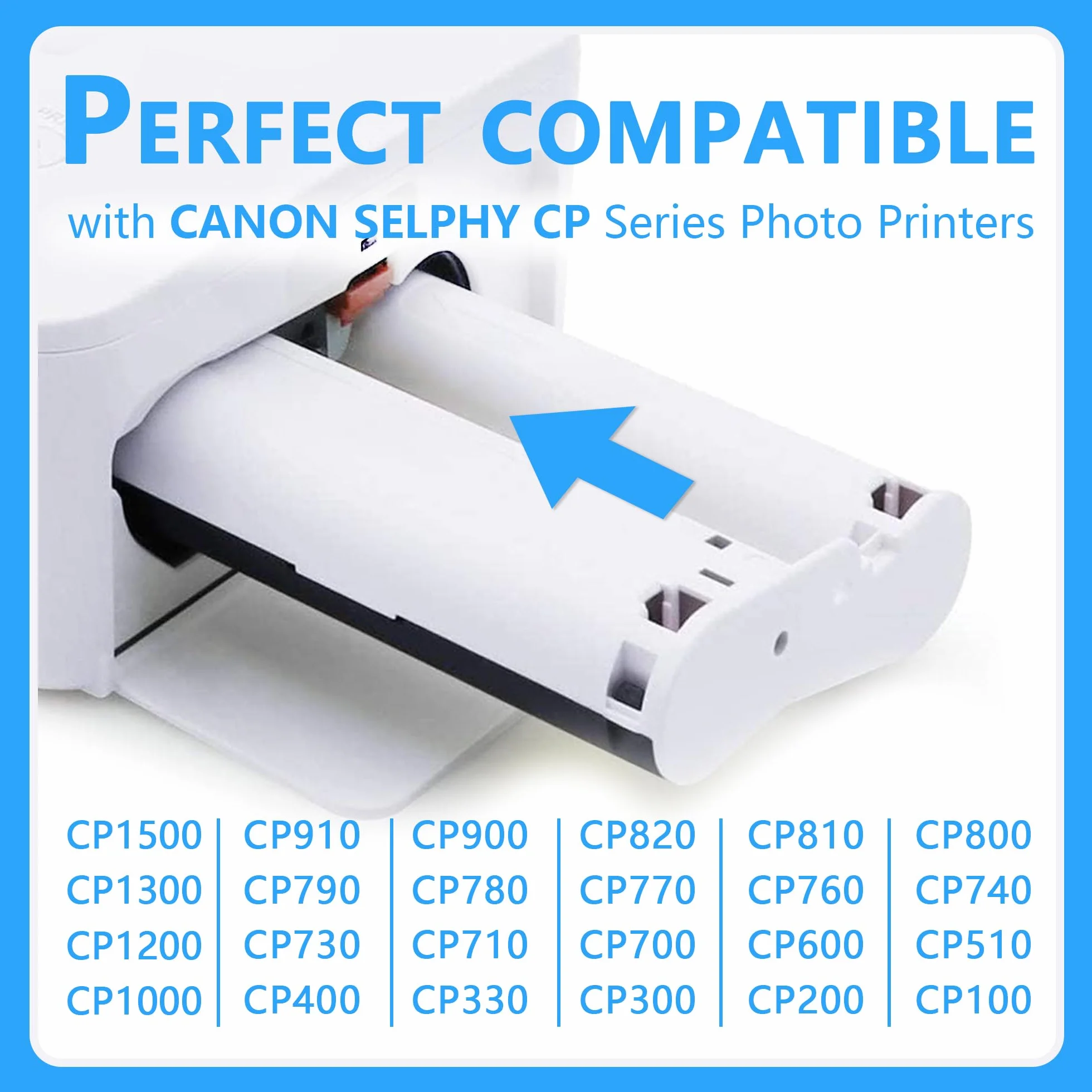 Canon Selphy CP1500 CP1300 CP1200 CP1000 CP910 CP810 Kits de papier photo 100x148mm 108 feuilles 3 cassettes encre couleur
