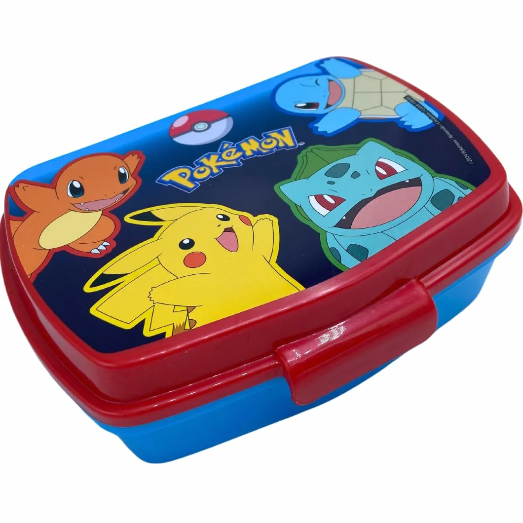 Pokemon Boîte à Déjeuner pour Enfants, Lunchbox Portable 18x5x13 CM