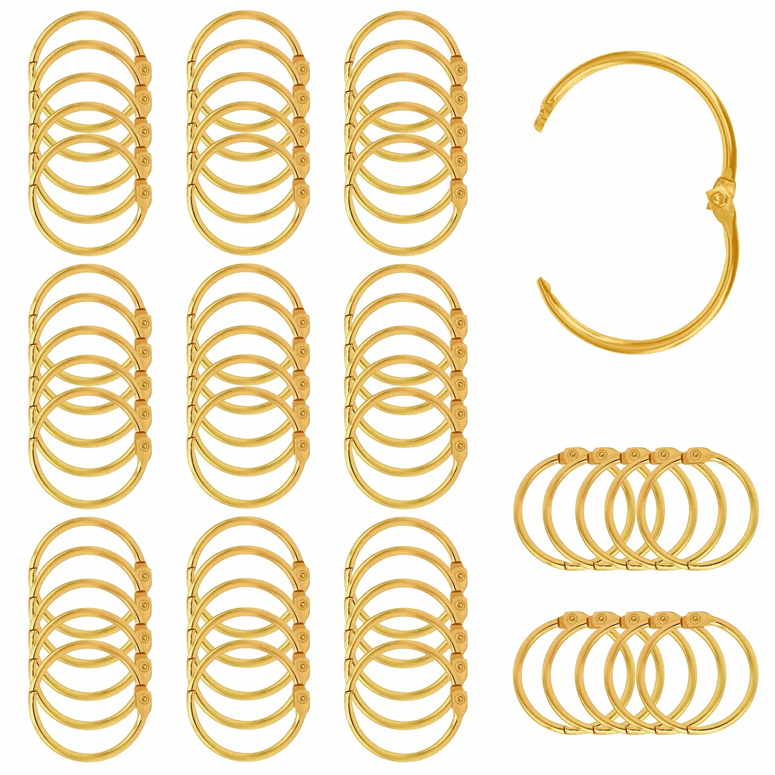 Anneaux de reliure en métal 19 mm Vegena Lot de 100 pour livres et albums de scrapbooking