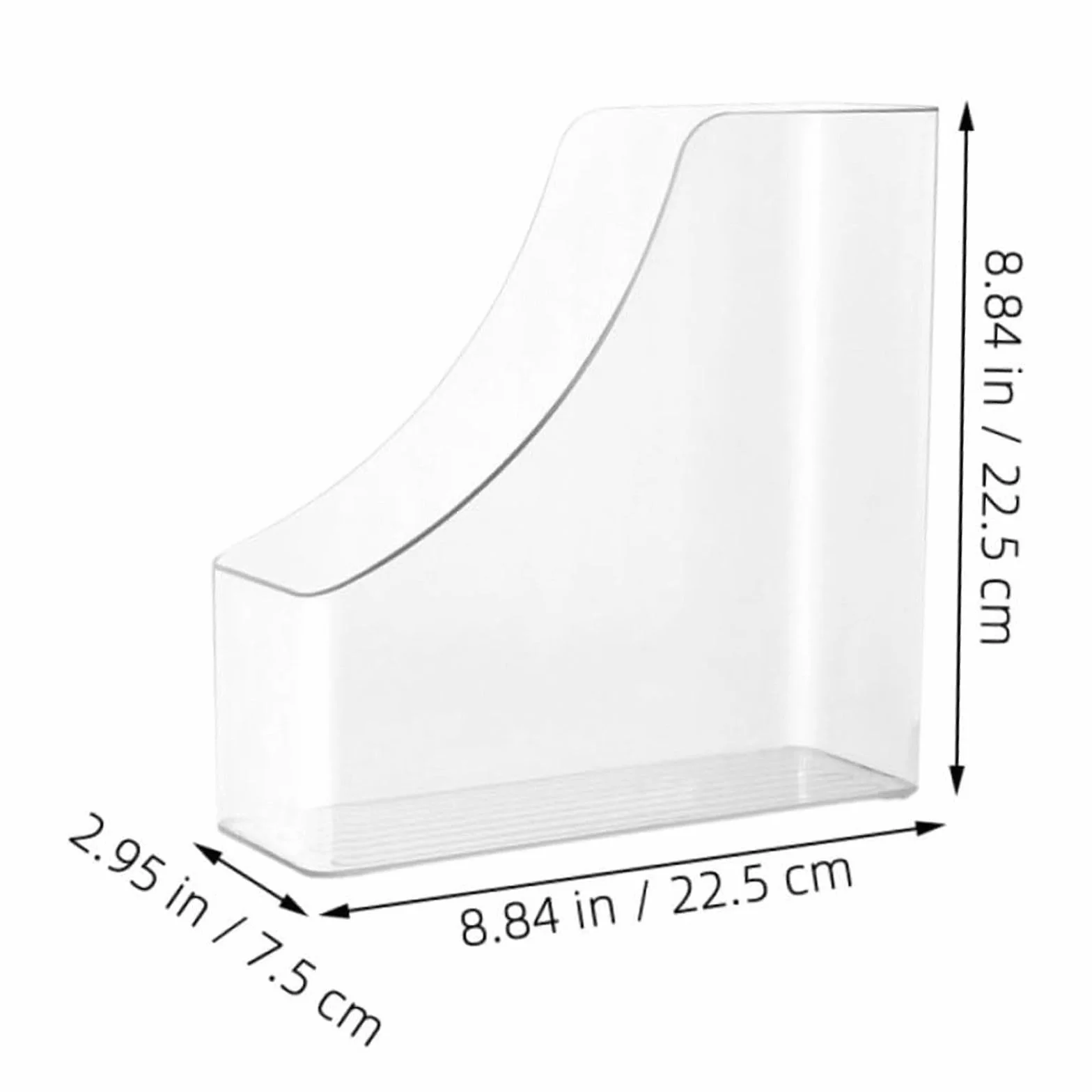 Porte-documents vertical en plastique transparent A4 Organiseur de documents Design acrylique 22.5x22.5cm
