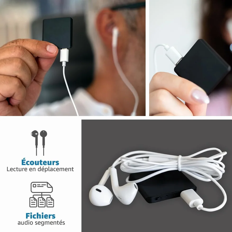 Atto Digital Mini Enregistreur Vocal 64 Go Ultra-Fin USB-C avec Activation Vocale Portable