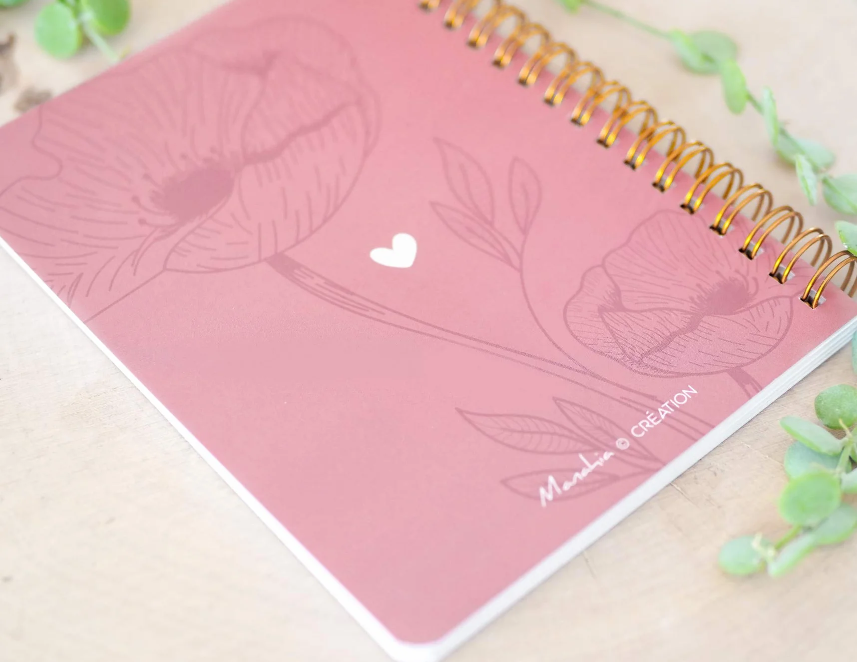 Carnet Maîtresse Formidable - Petit Carnet à Spirale 120 Pages 16x12cm Motif Feuilles