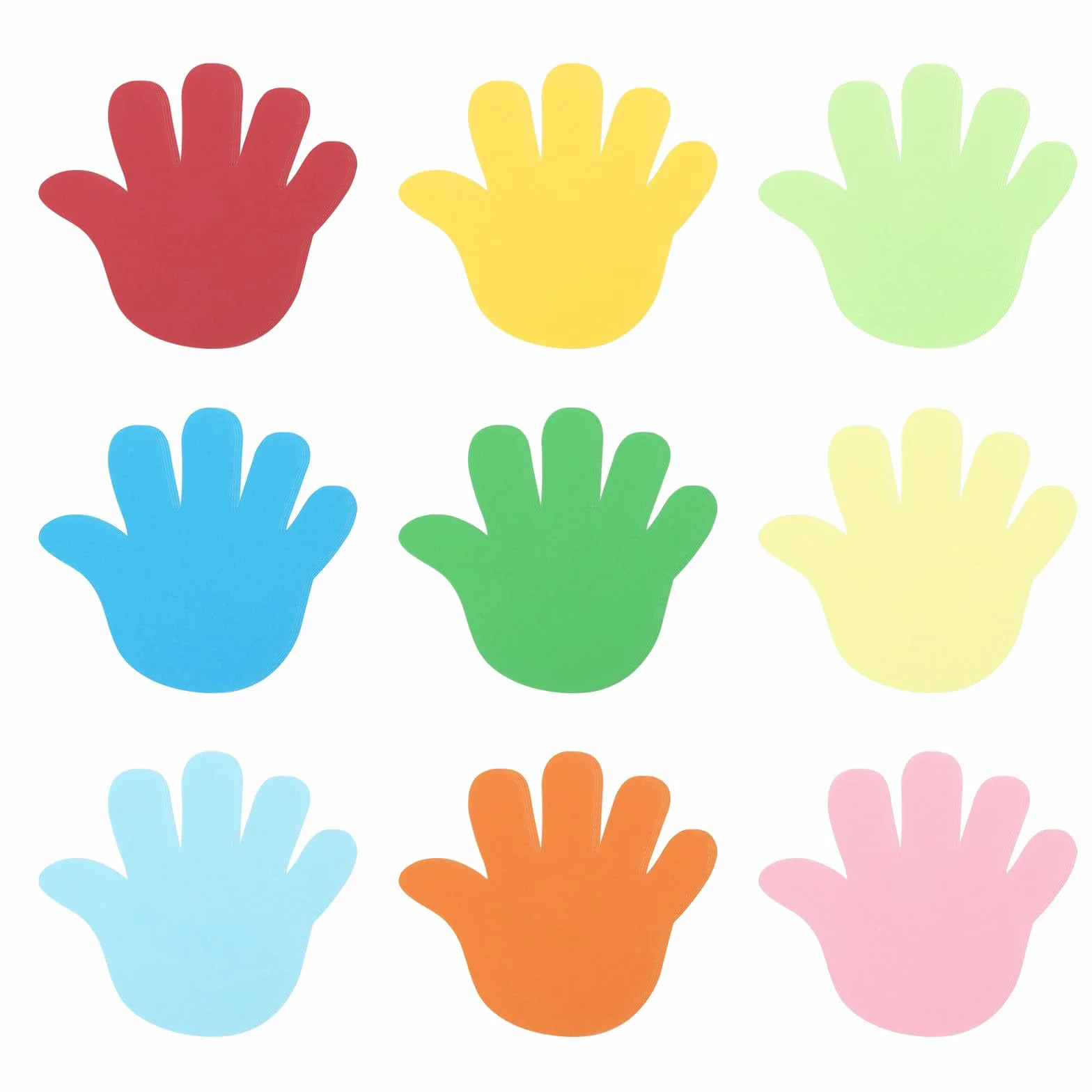 PATIKIL Découpes en Papier pour Tableau d'Affichage, 36 Pièces Formes de Mains Multicolores