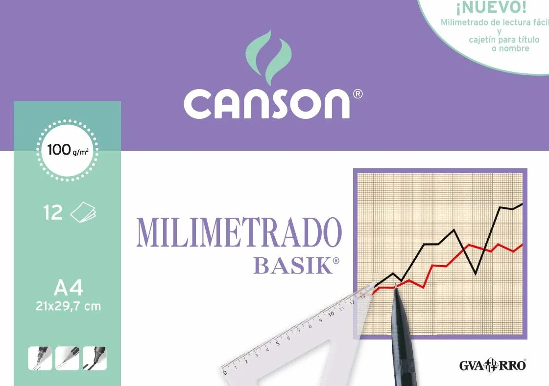Canson Papier millimétré 12 pages