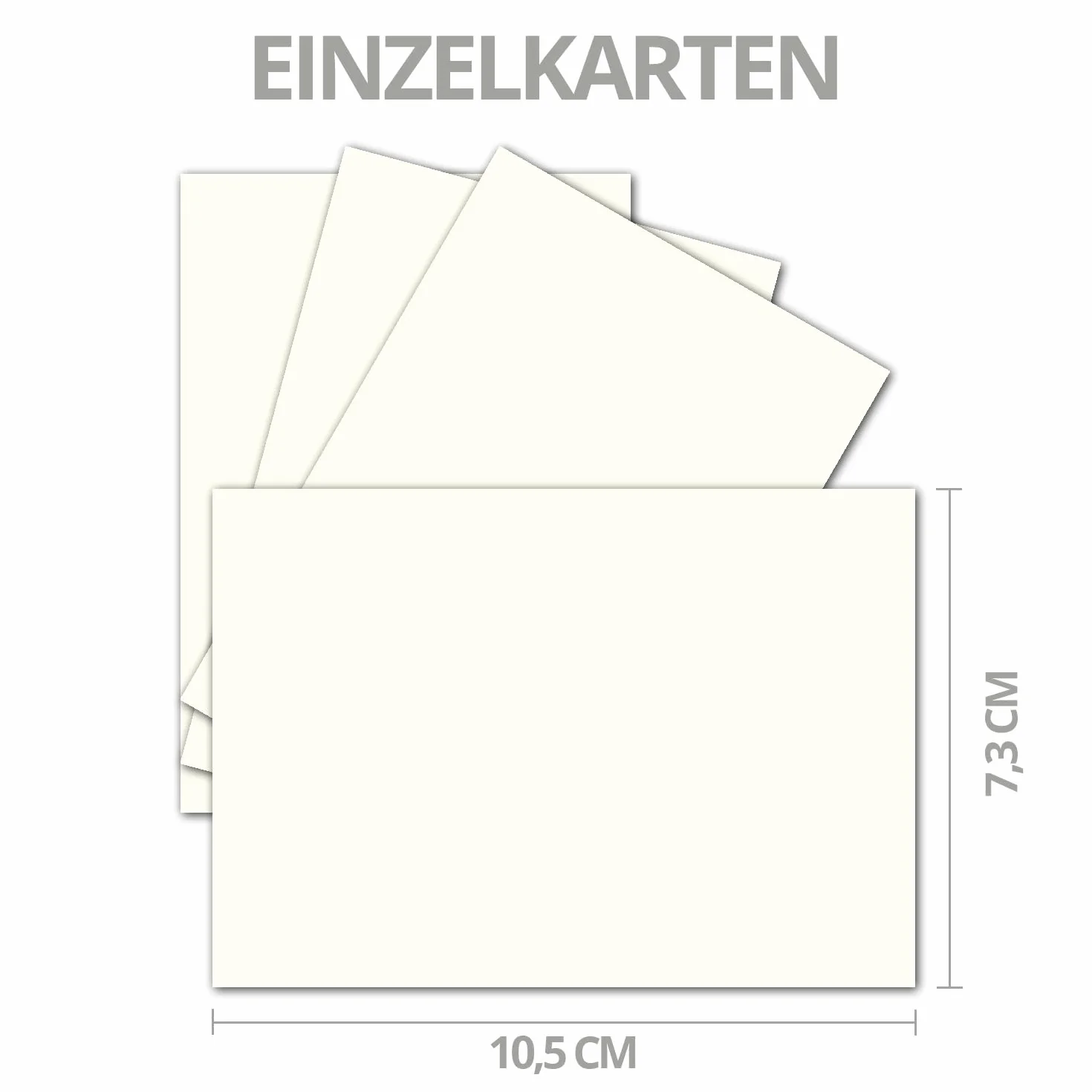 Cartes simples DIN A7 10,5 x 7,3 cm 240 g/m² Blanc naturel - Cartes vierges pour étiquettes cadeaux