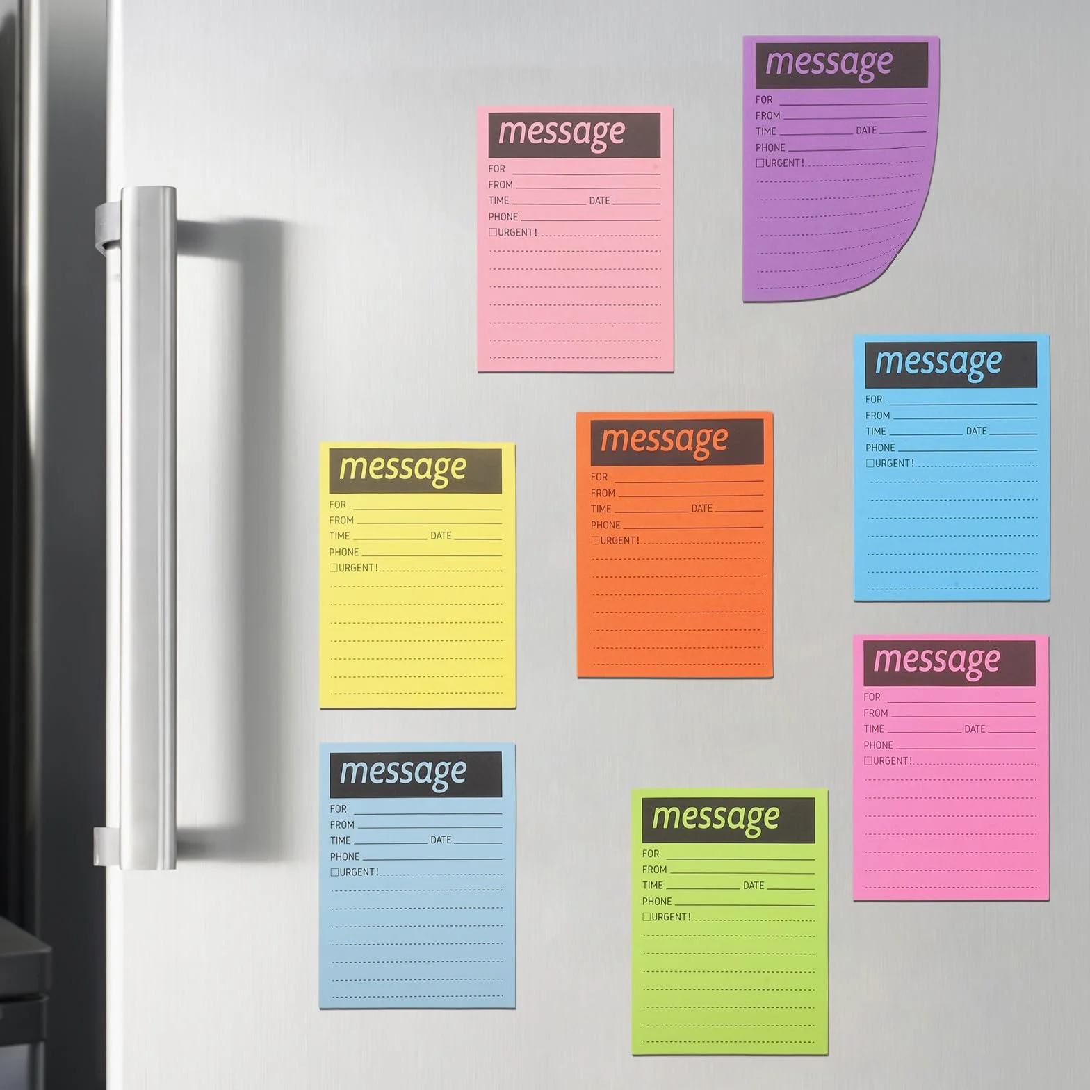 SHINEOFI 8 Pièces Bloc-notes pour Messages Téléphoniques Coloré Fluorescent Autocollant