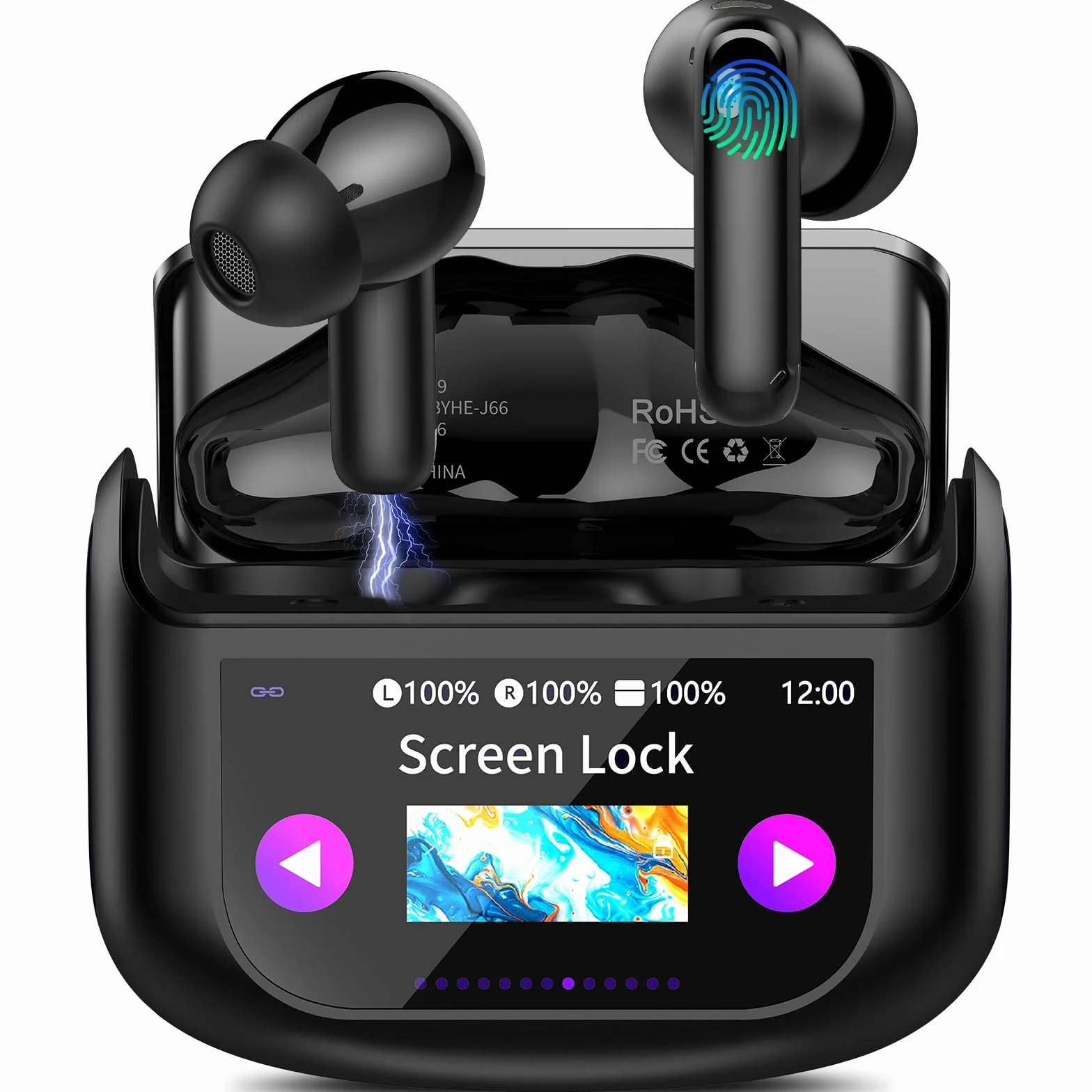AI Écouteur Traducteur Instantané 164 Langues, ANC/ENC Réduction du Bruit, IPX7 Étanche, 48H Autonomie