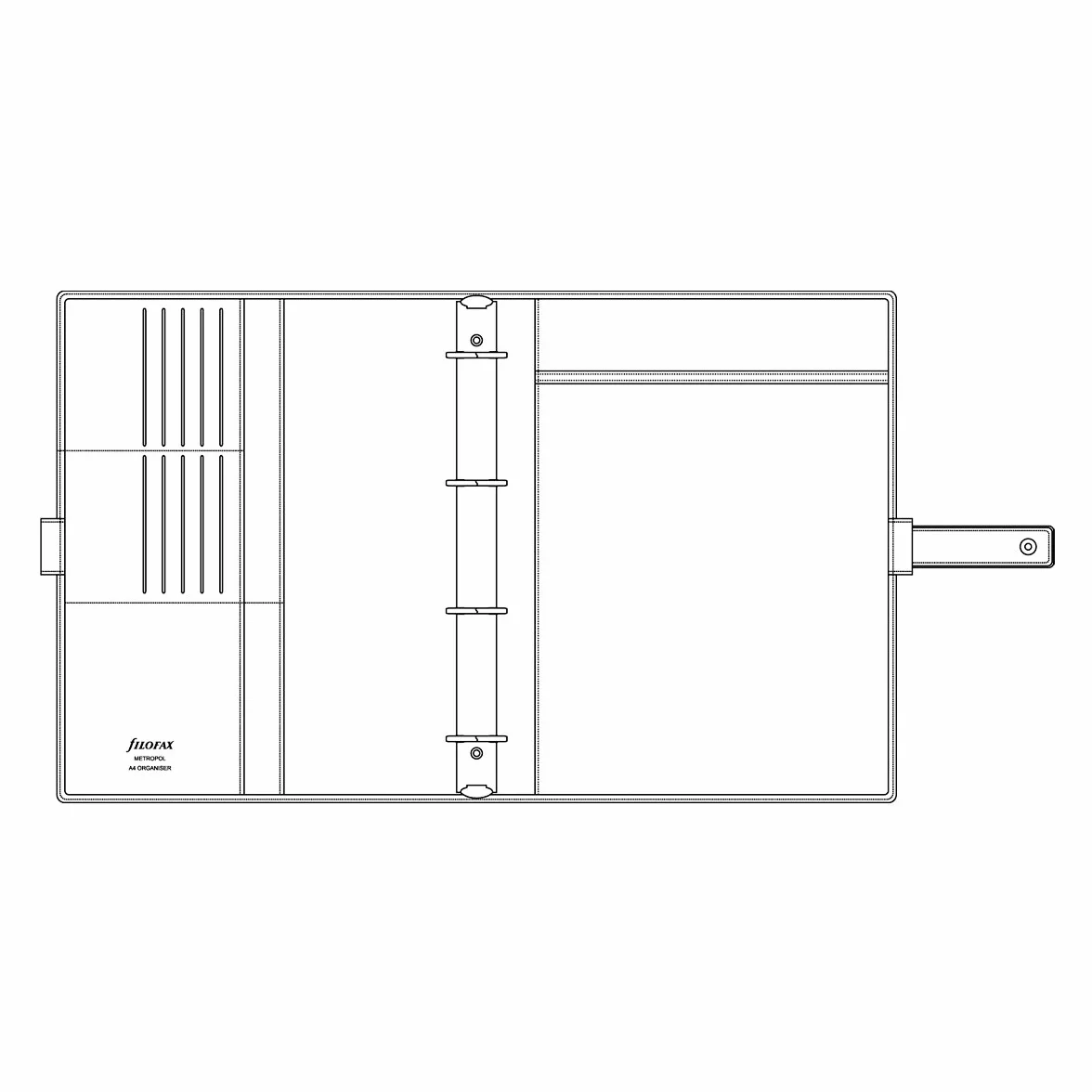 Filofax Metropol Organiseur Noir A4