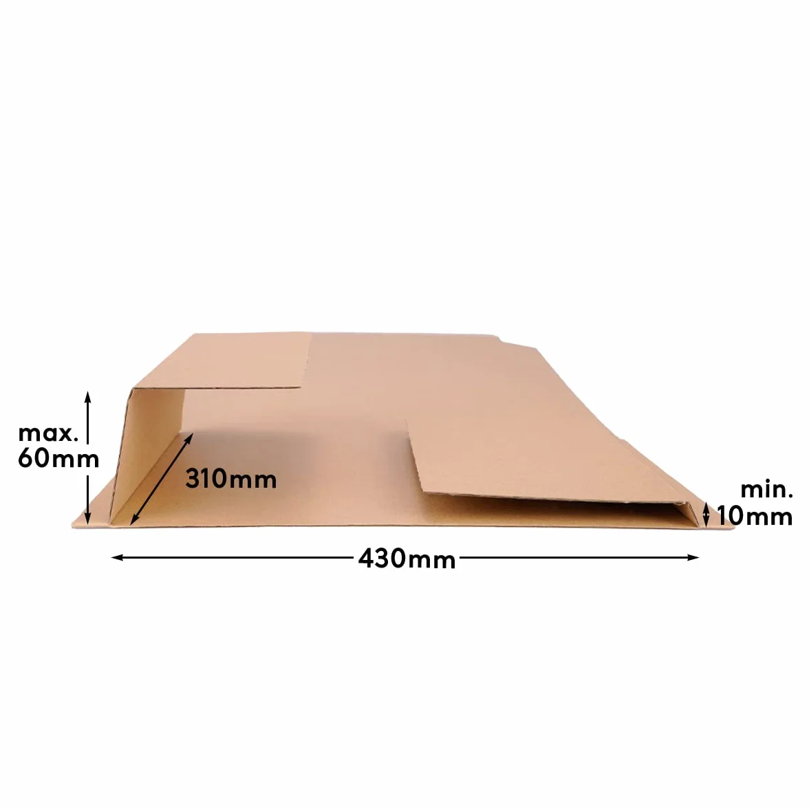 Lot de 50 emballages autocollants pour livres A3 430 x 310 x 10-60 mm
