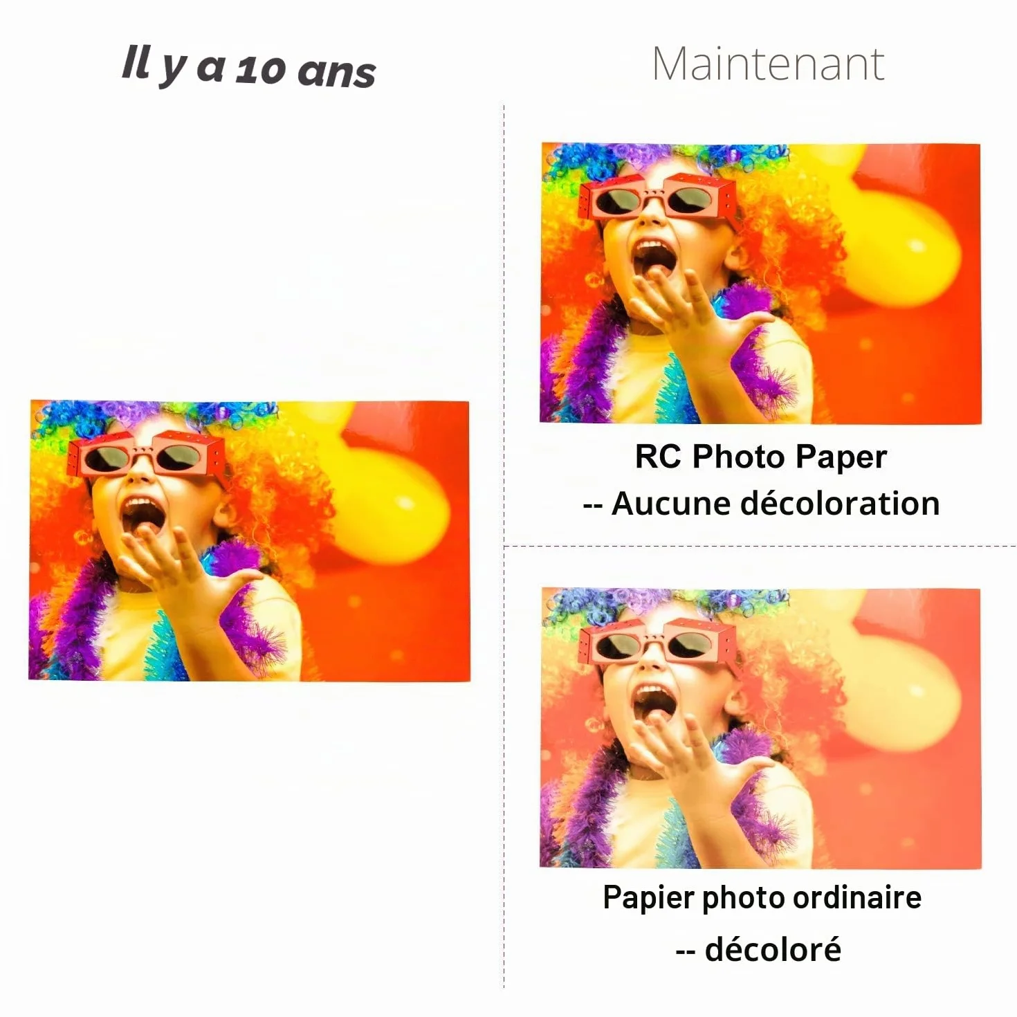 KOALA Papier photo Satiné A4 250g/m² 50 feuilles pour imprimante jet d'encre Canon HP Epson