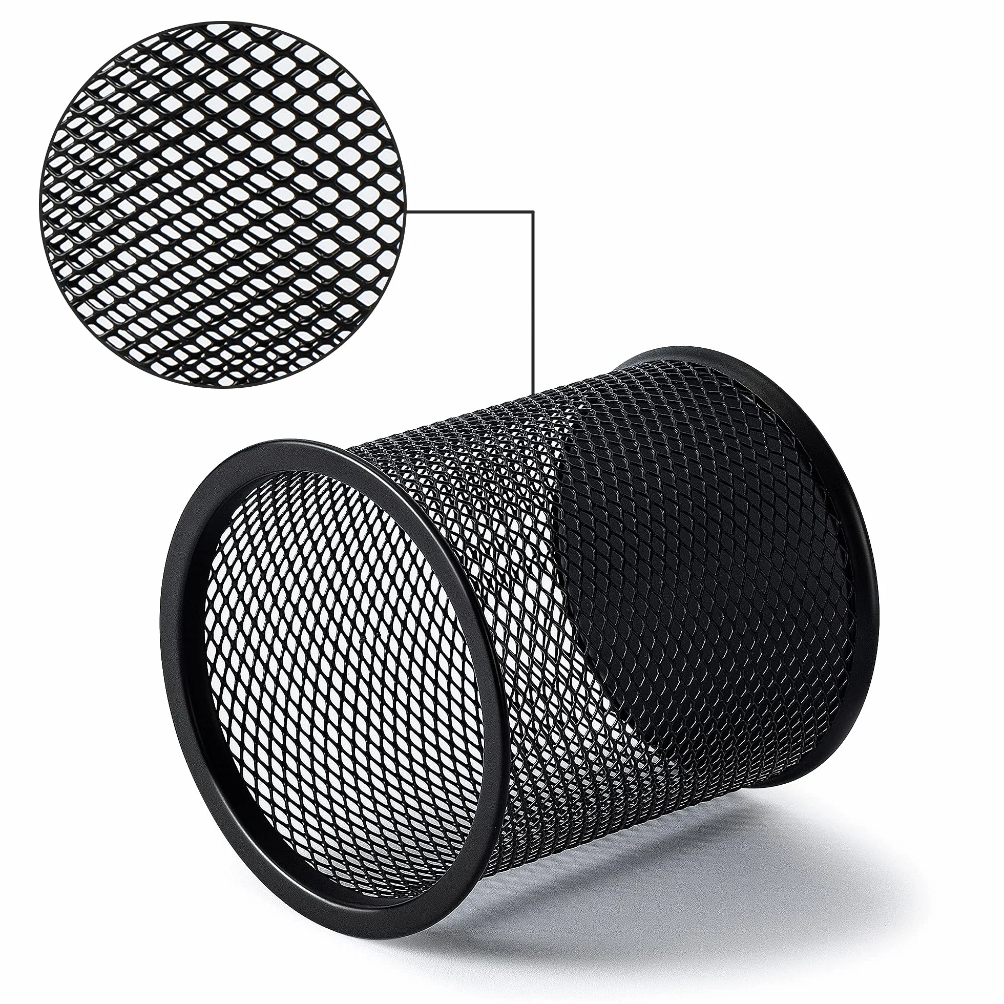 Amazon Basics Tasse à stylos en maille métallique, noir