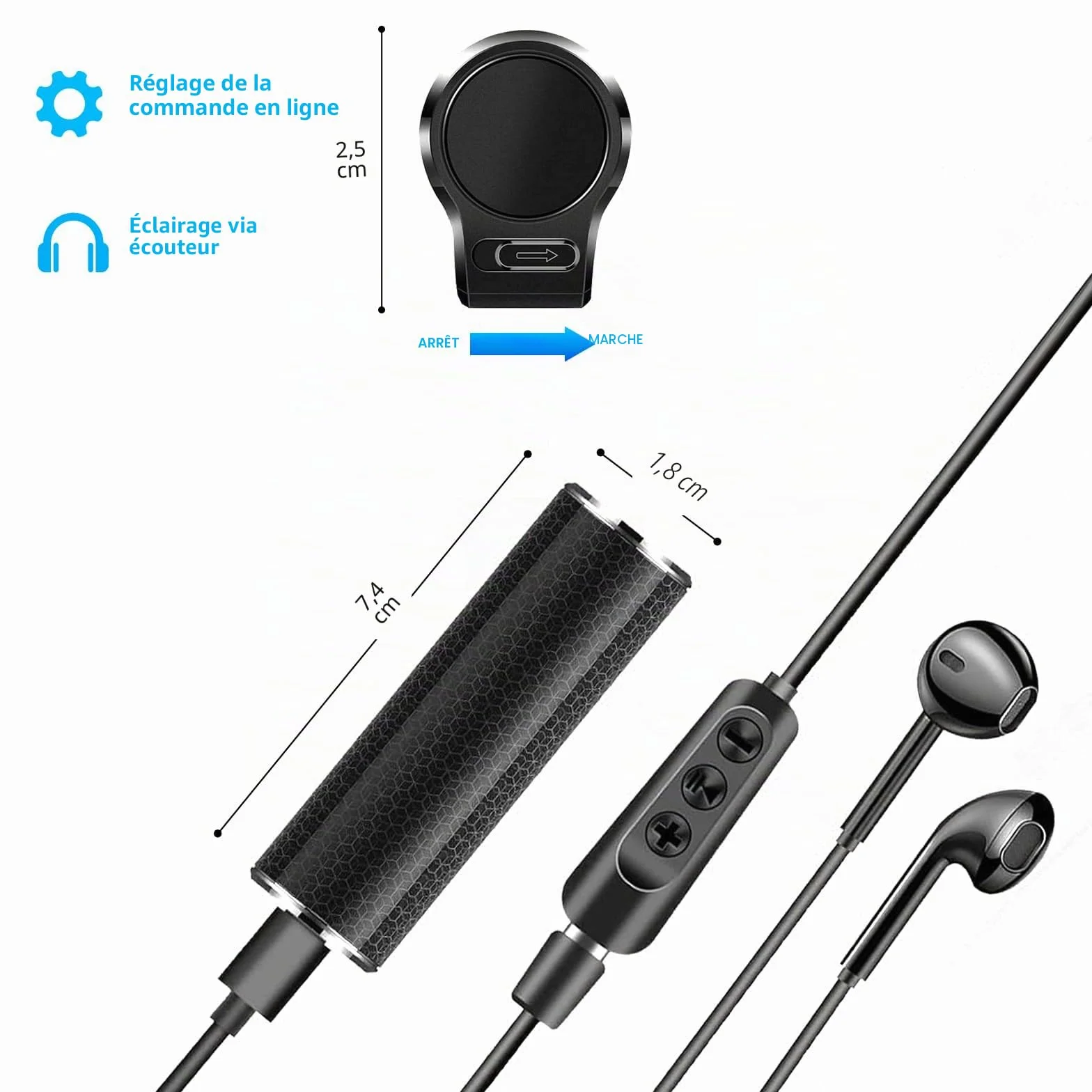 Enregistreur Vocal Espion Magnétique 30 Jours Enregistrement Continu Mini Dictaphone Commande Vocale Rechargeable USB