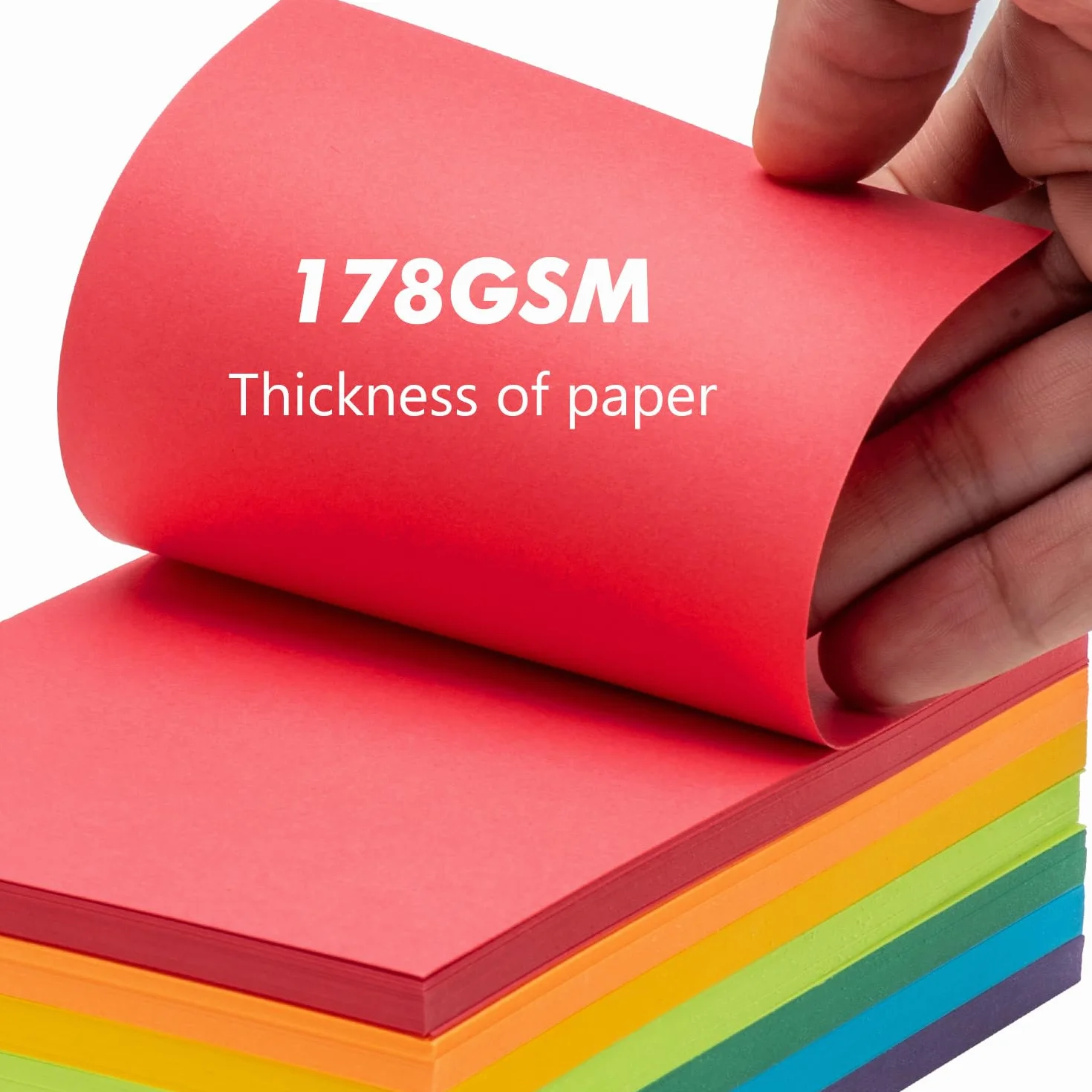 Cartes de Revision A6 180 g/m², 7 Couleurs Flash Cards Bristol, 210 Pièces