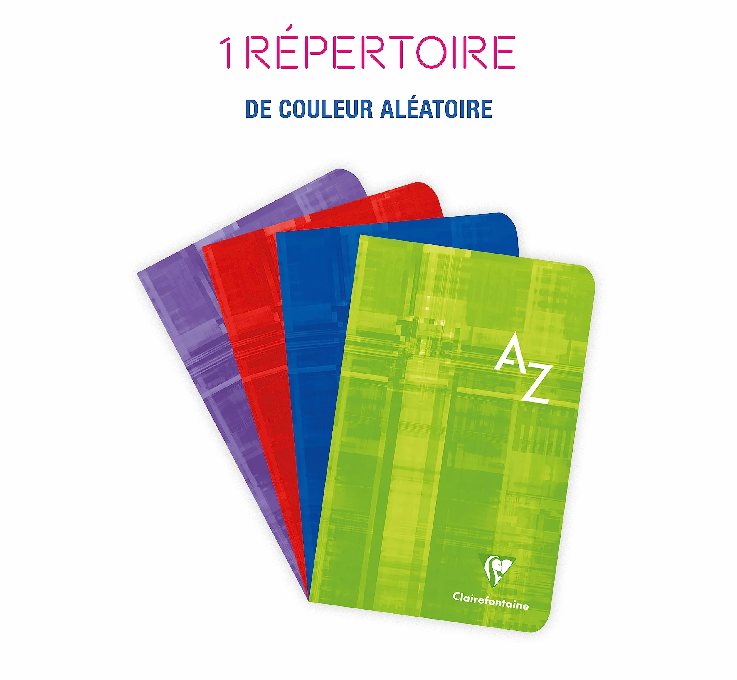 Clairefontaine Répertoire Alphabétique Agrafé 11x17 cm 96 Pages Petits Carreaux Papier Blanc 90 g