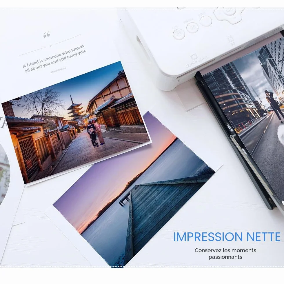 Canon Selphy CP1500 Papier Photo KP-108IN 3115B001(AA) Cartouche et Papier Compatible CP1300 CP1200 CP910 108 Papiers 100x148mm