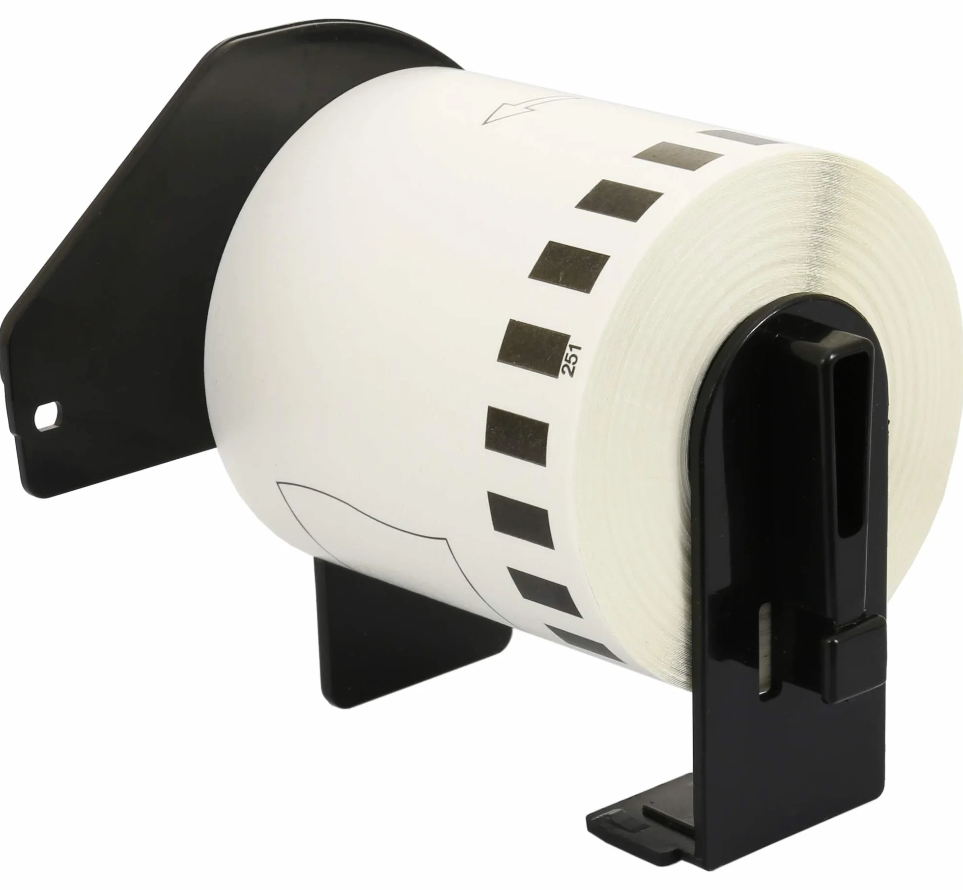 Étiquettes continues Brother P-Touch QL-800, QL-810W, QL-820NWB 62 mm x 15,24 m Rouge/Noir sur Blanc Papier