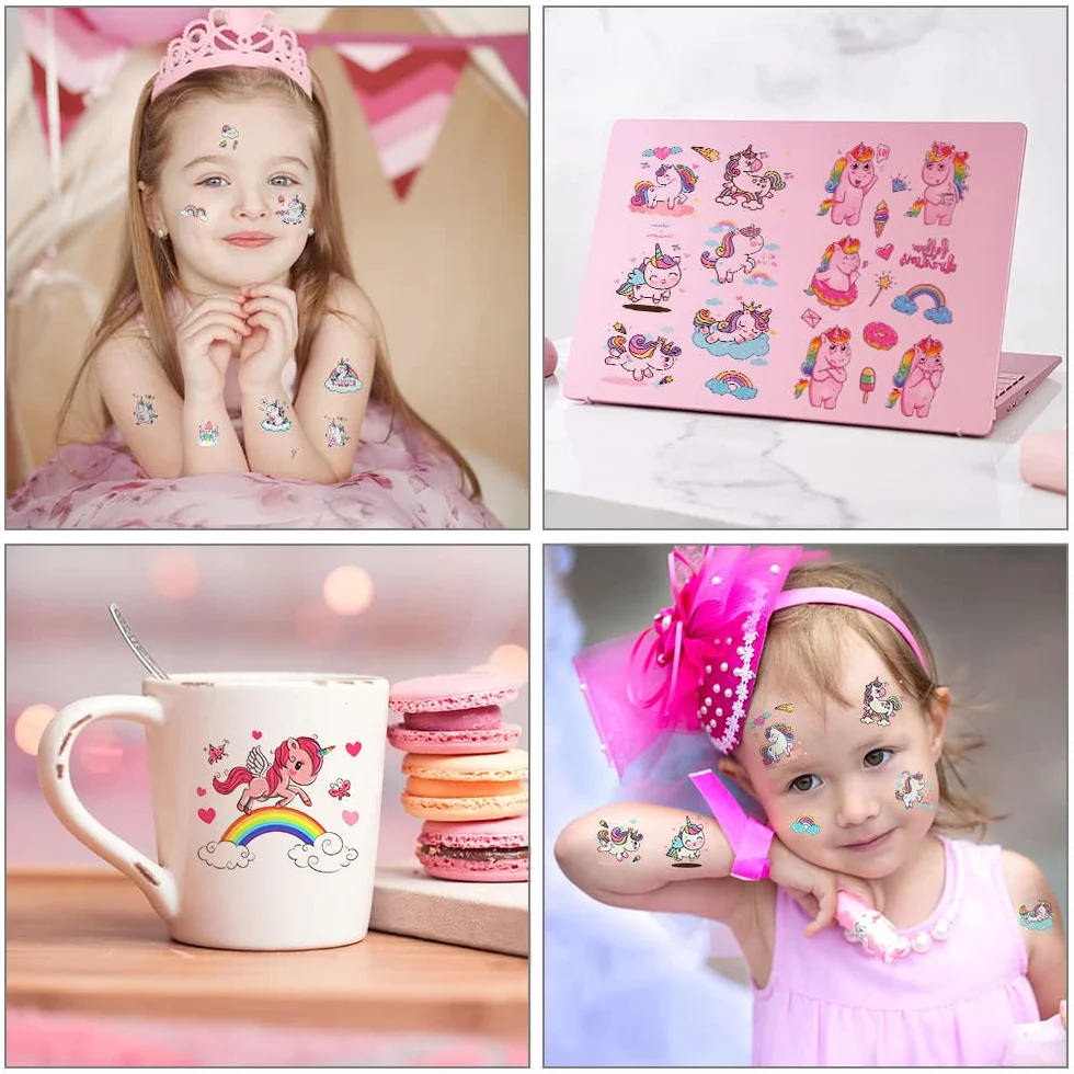 Vicloon Papeterie Licorne 27Pcs Cadeau Ensemble Étuis Crayons Stickers Taille-Crayon Filles