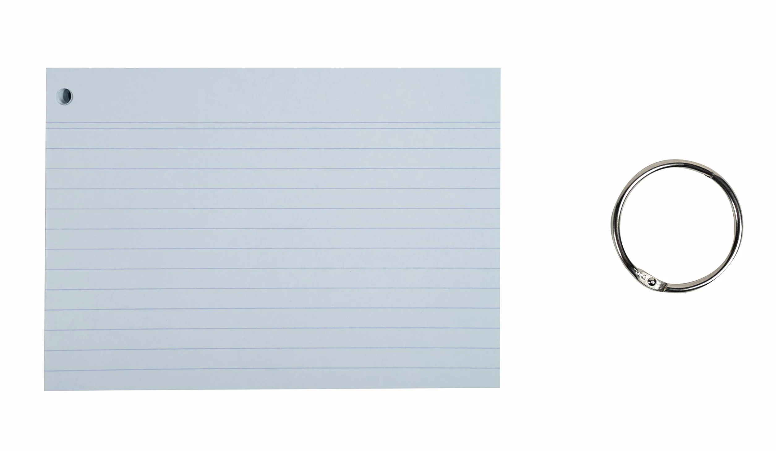 Exacompta Flashcards A6 bristol ligné perforé 50 pièces paquet
