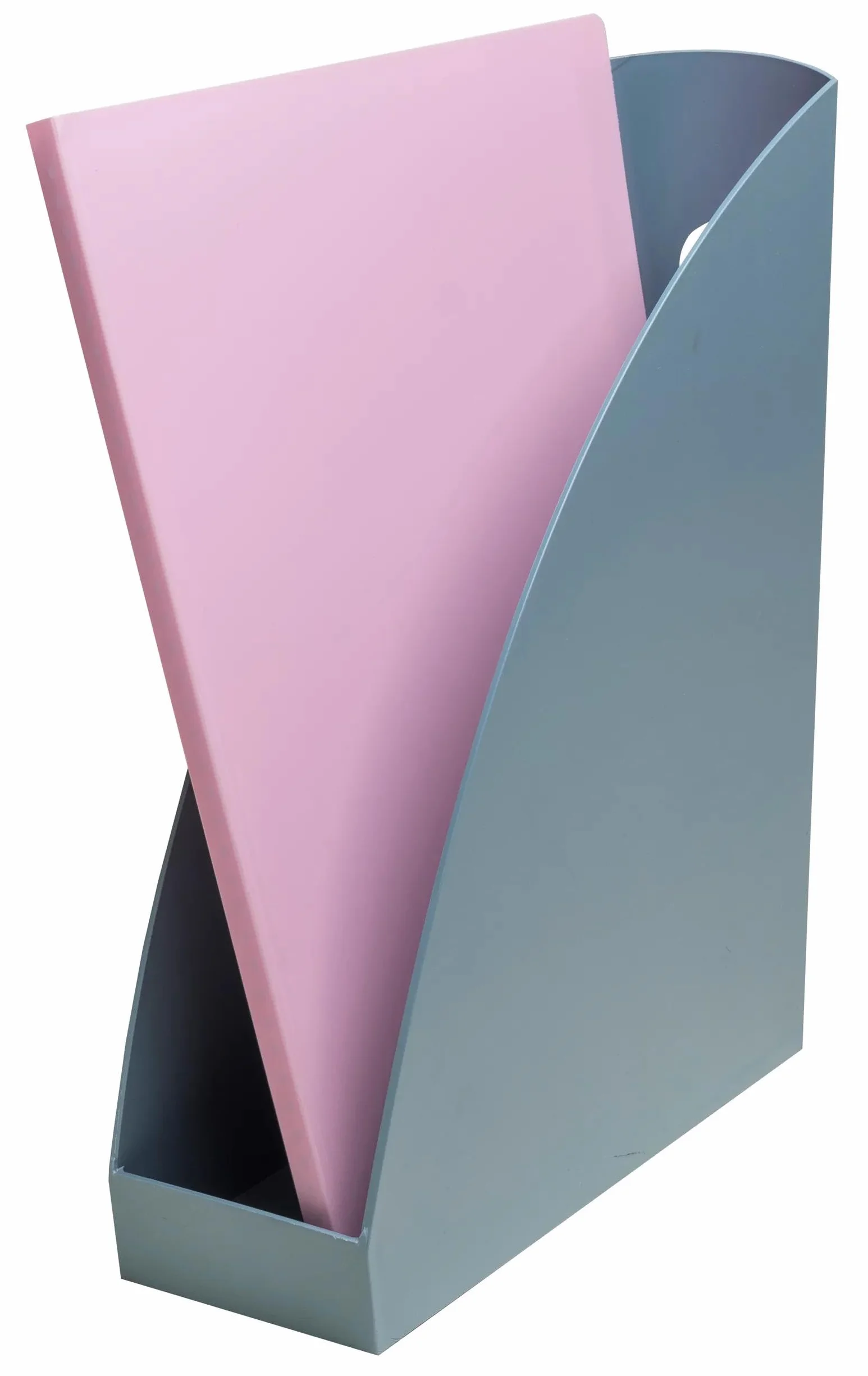 Exacompta MAG-CUBE Autentik porte-revues carton de 6 classeur à revue A4 A4+ largeur 8,2 cm Bleu gris
