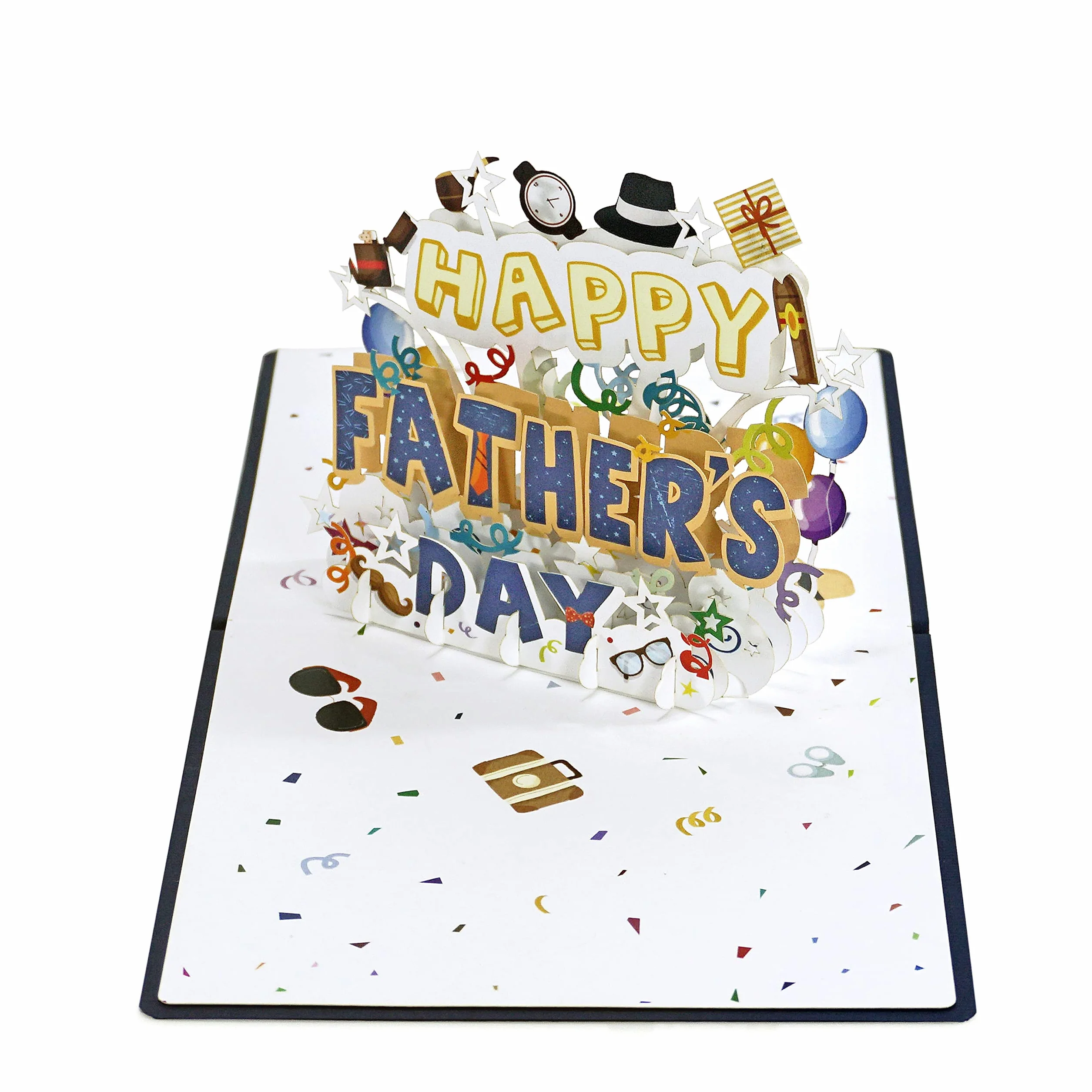 Carte fête des pères Pop Up HPFD - Carte anniversaire 3D pour hommes mari frère