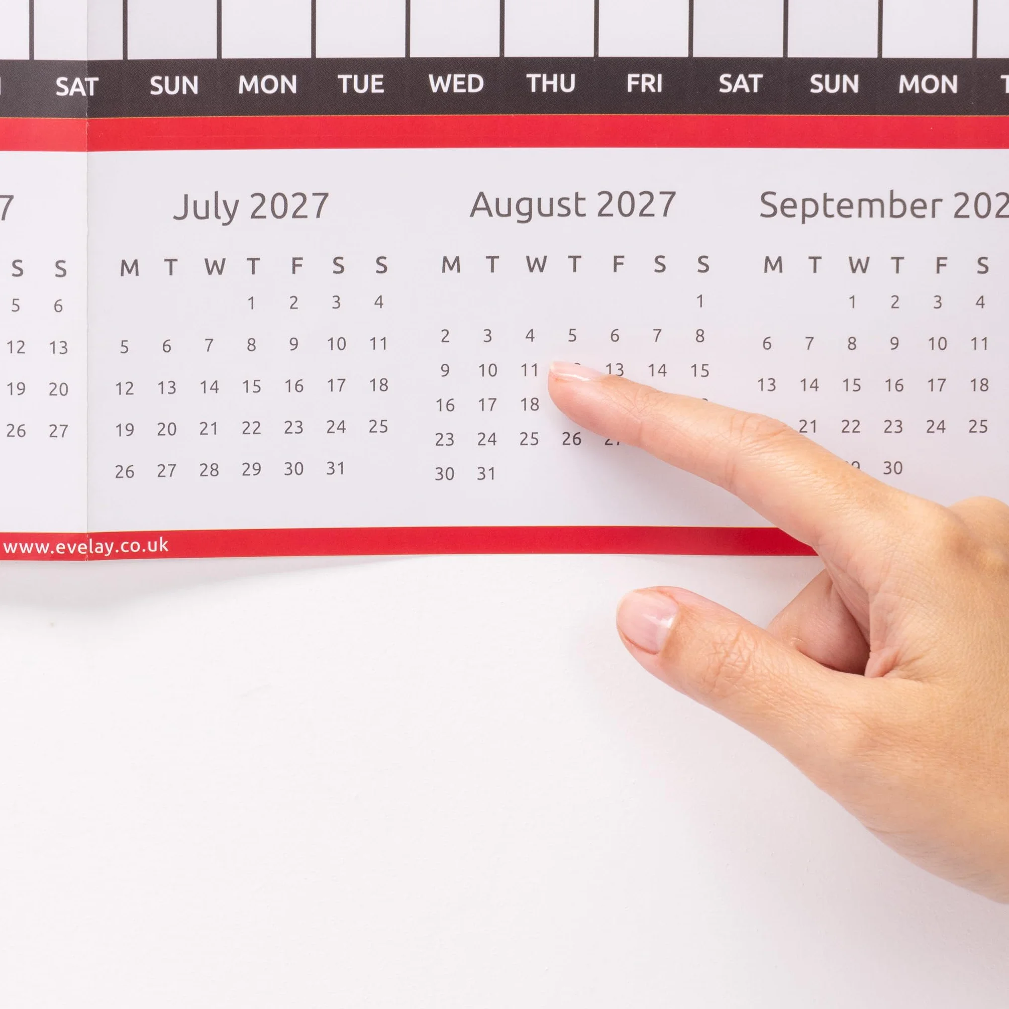 Calendrier mural 2026 A1 84x59 cm annuel complet rouge