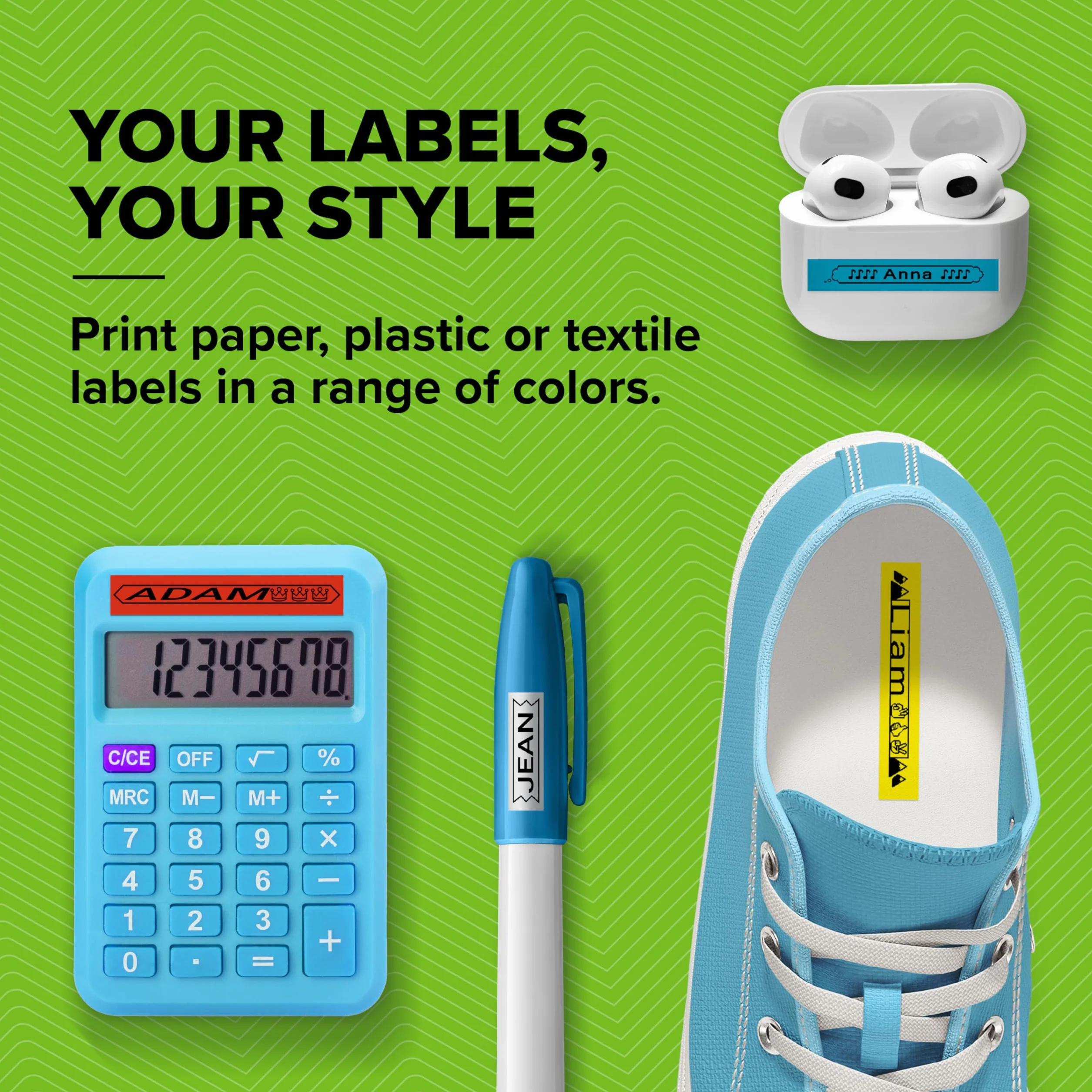 DYMO LetraTag Étiquettes en Plastique Authentique 12 mm x 4 m Noir sur Blanc 2 étiquettes