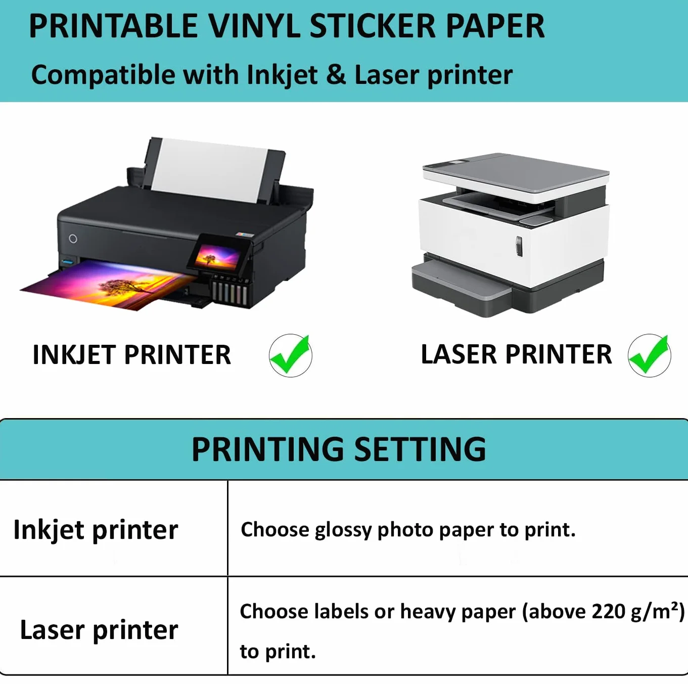 Bleidruck Papier Autocollant Transparent 25 Feuilles 210x297 mm Imprimable étanche pour imprimante jet d'encre/laser