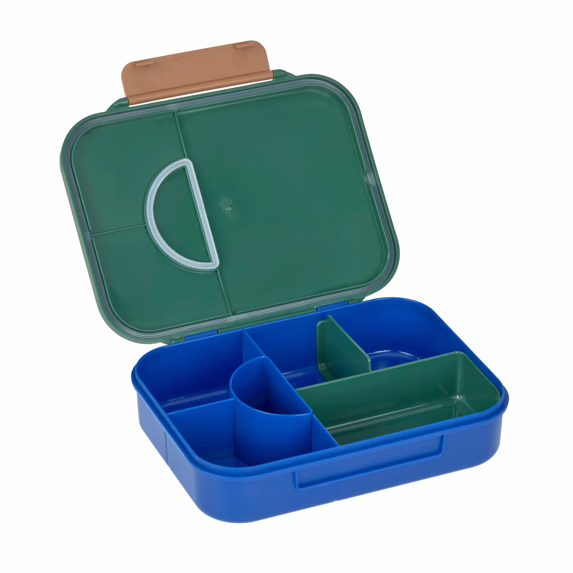 LÄSSIG Boîte à pain enfants sans BPA avec séparation amovible Little Gang Rainbow green