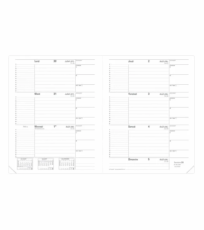 Quo Vadis Recharge Agenda Semainier Le Principal Août 2026-2027 18x24 cm