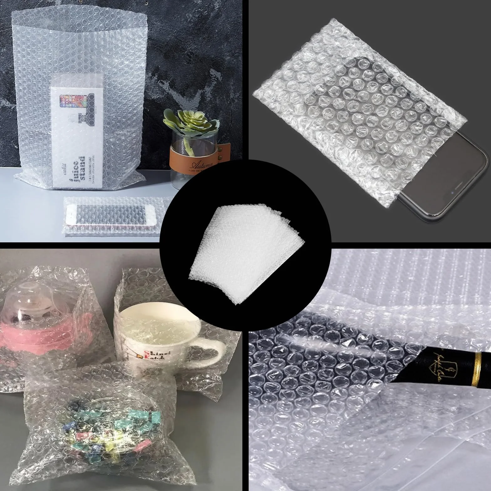 CYEER 100 Sachets de Papier Bulle 15x25cm, Pochettes de Protection Anti-Choc pour Expédition et Déménagement