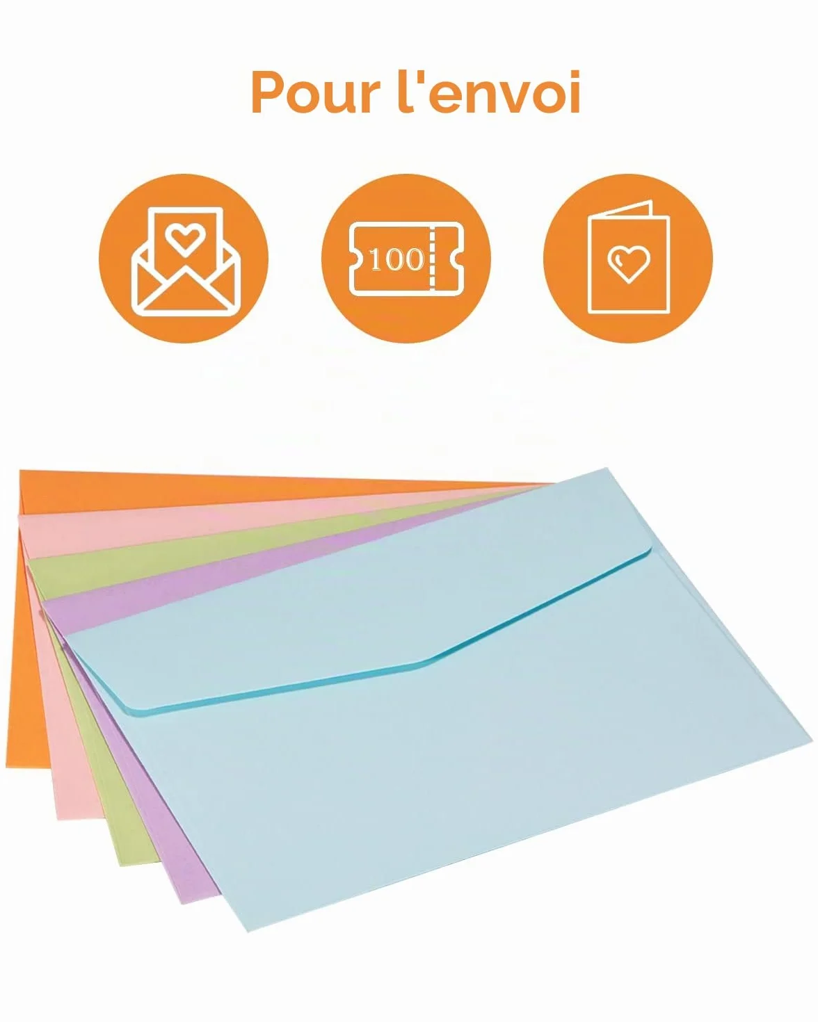 Enveloppes C6 Multicolores 40 Pièces 16 x 11 cm pour Mariage