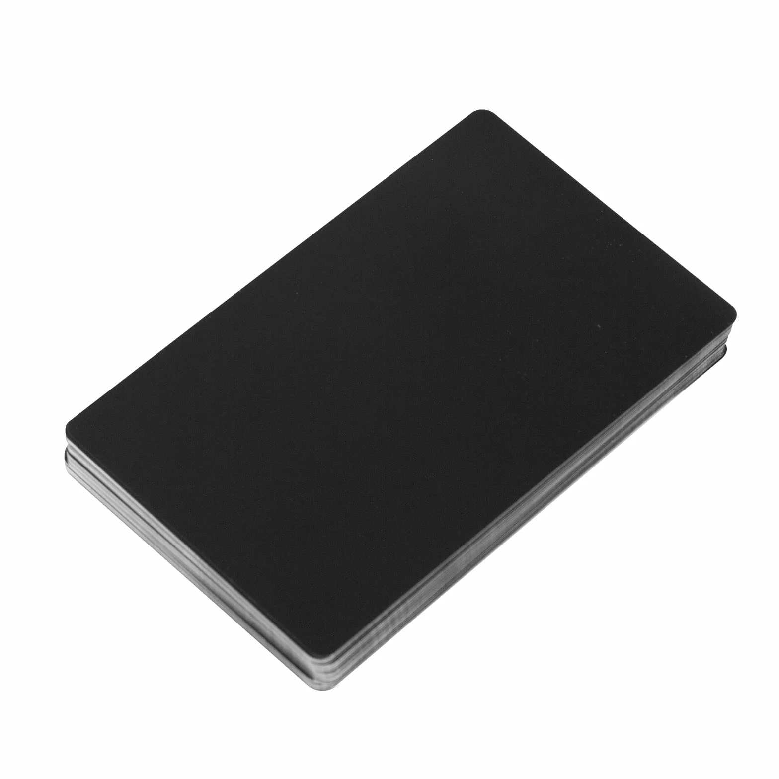 Cartes de visite en métal Blancs gravées 50Pcs Noir