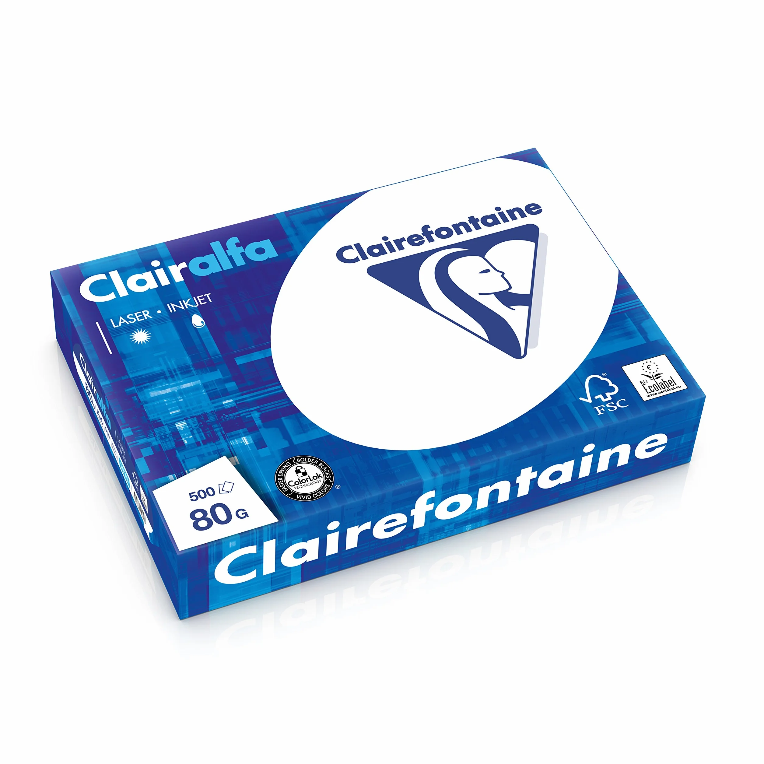 Clairefontaine 1979EC Clairalfa Papier A4 Blanc Lot de 5 Ramettes