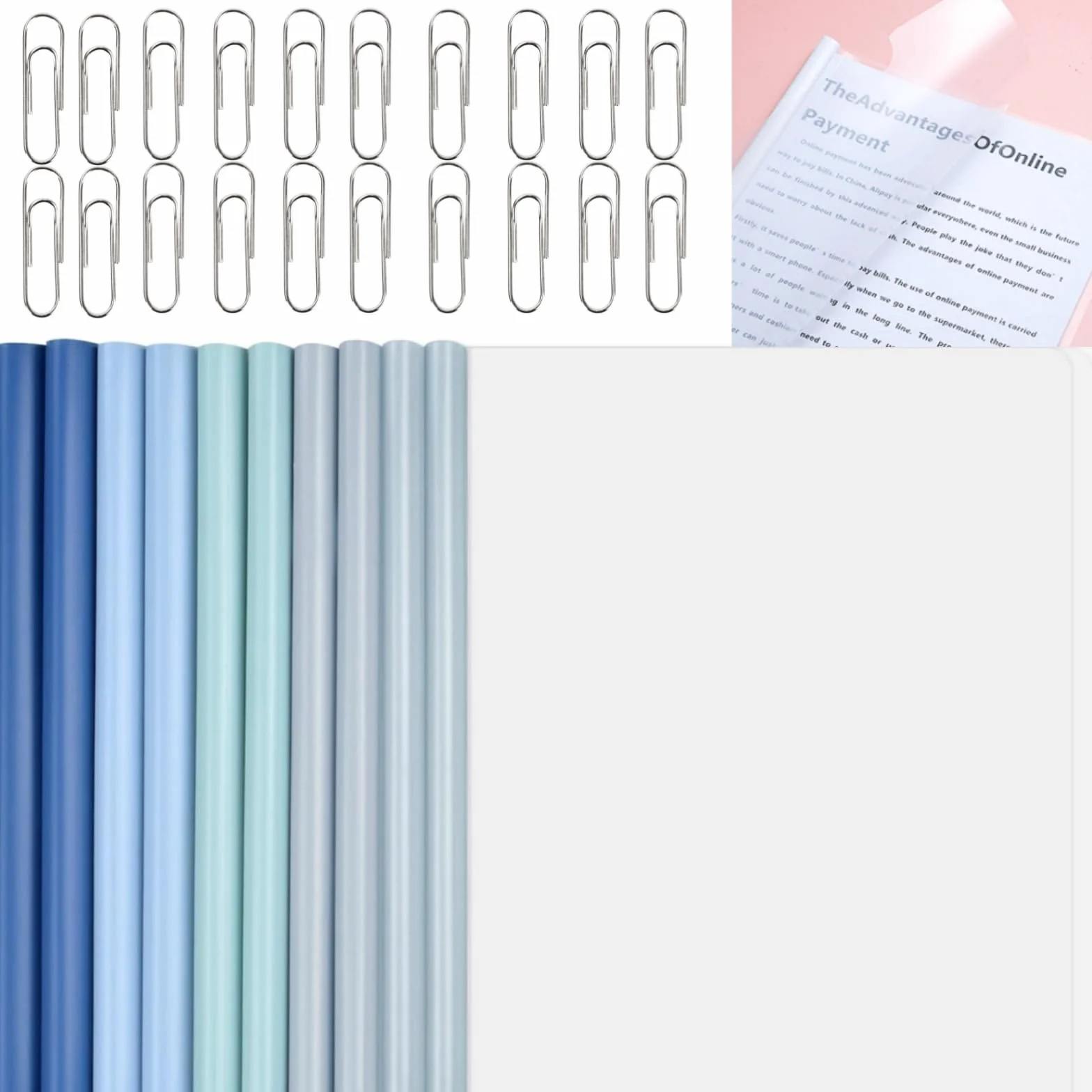 Reliure Barre Coulissante A4 Plastique Transparent 10 Pièces pour Bureaux Écoles