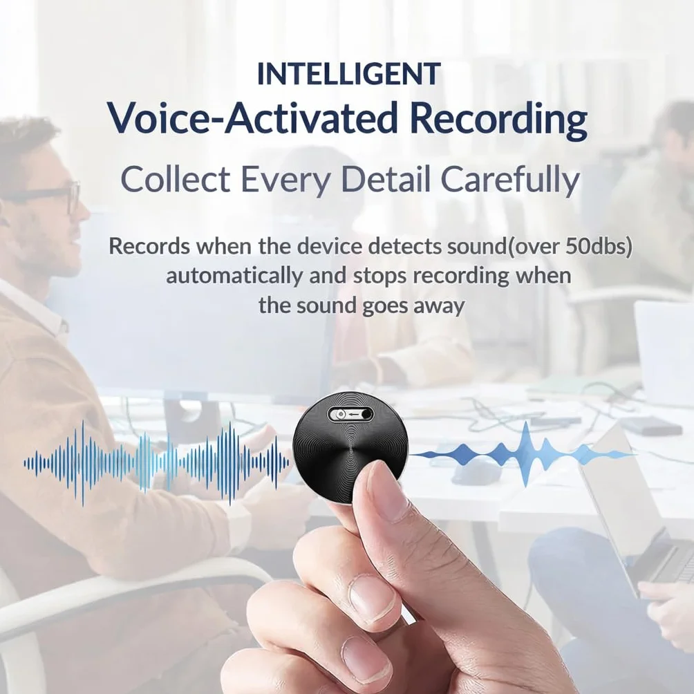 CleverTalk Q37 Enregistreur Vocal 64GB Audio HD 1536kbps USB-C Activation Vocale App Mobile Cloud Européen RGPD