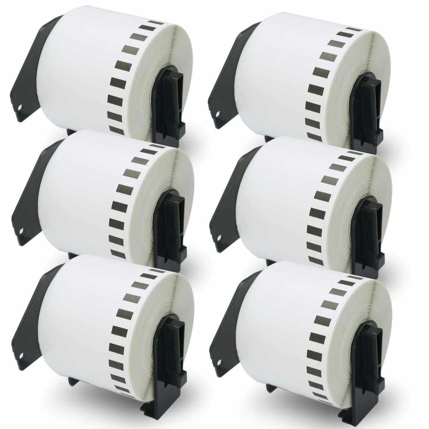 BETCKEY DK-22205 Rouleau de Papier Continu Compatible Brother 62mm x 30.48m 6 Étiquettes QL