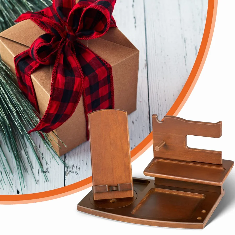 Organisateur de Bureau avec Support Telephone pour Homme Cadeau Noël Anniversaire