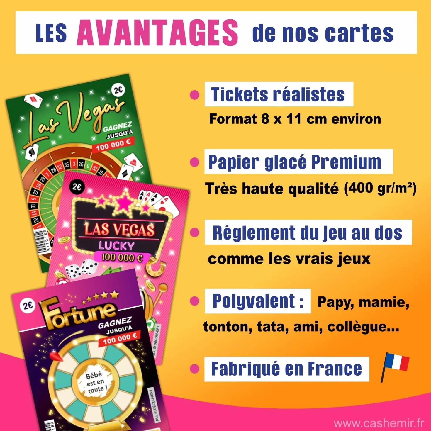 Cartes à gratter Annonce Grossesse Bébé Bientôt - Lot de 6 Tickets de Jeu pour Mamie Papy Tonton Tata