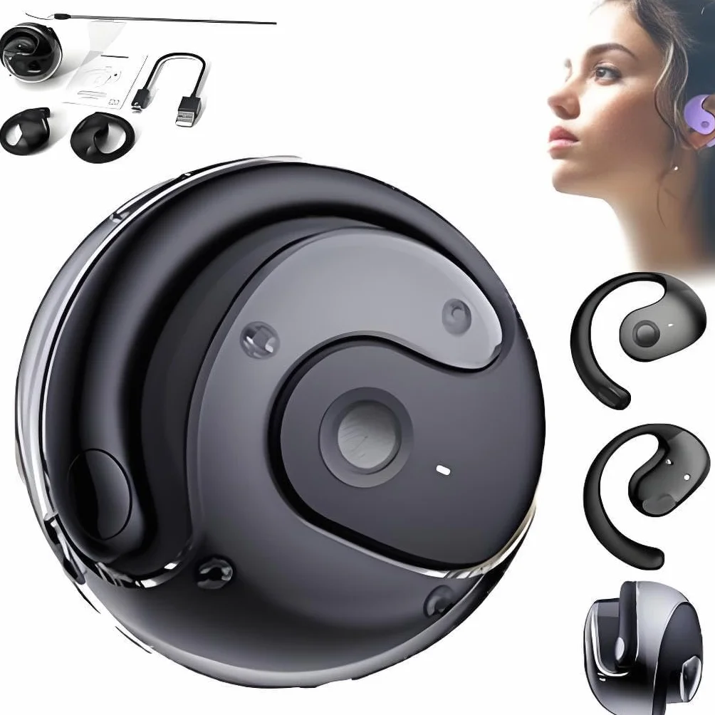 Traducteur de Langue HY-T26 Pro, Casque Traducteur HY T26 Pro, 75+ Langues, AI, BT 5.4, HiFi Stéréo, Noir