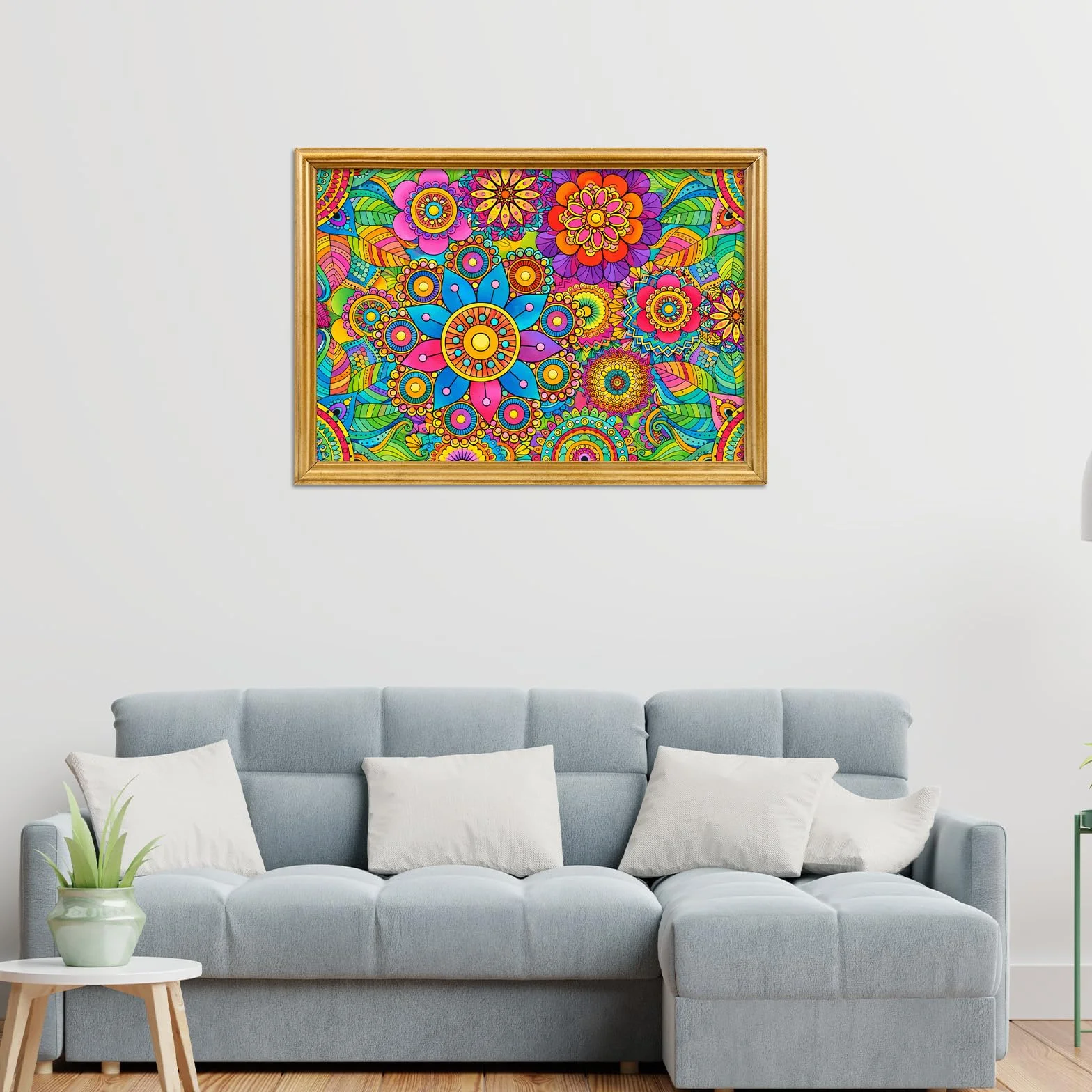 Penitue 2pcs Grandes Affiches de Coloriage Mandala 100x60cm pour Enfants Adultes Adolescents