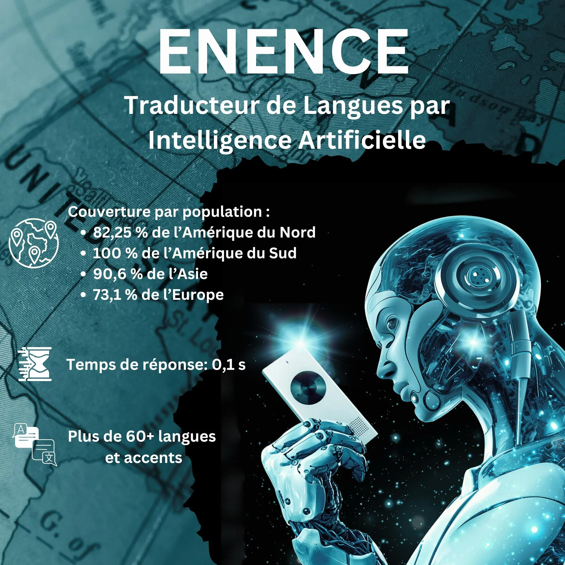 Muama Enence Traducteur instantané original 60 langues précision vocale