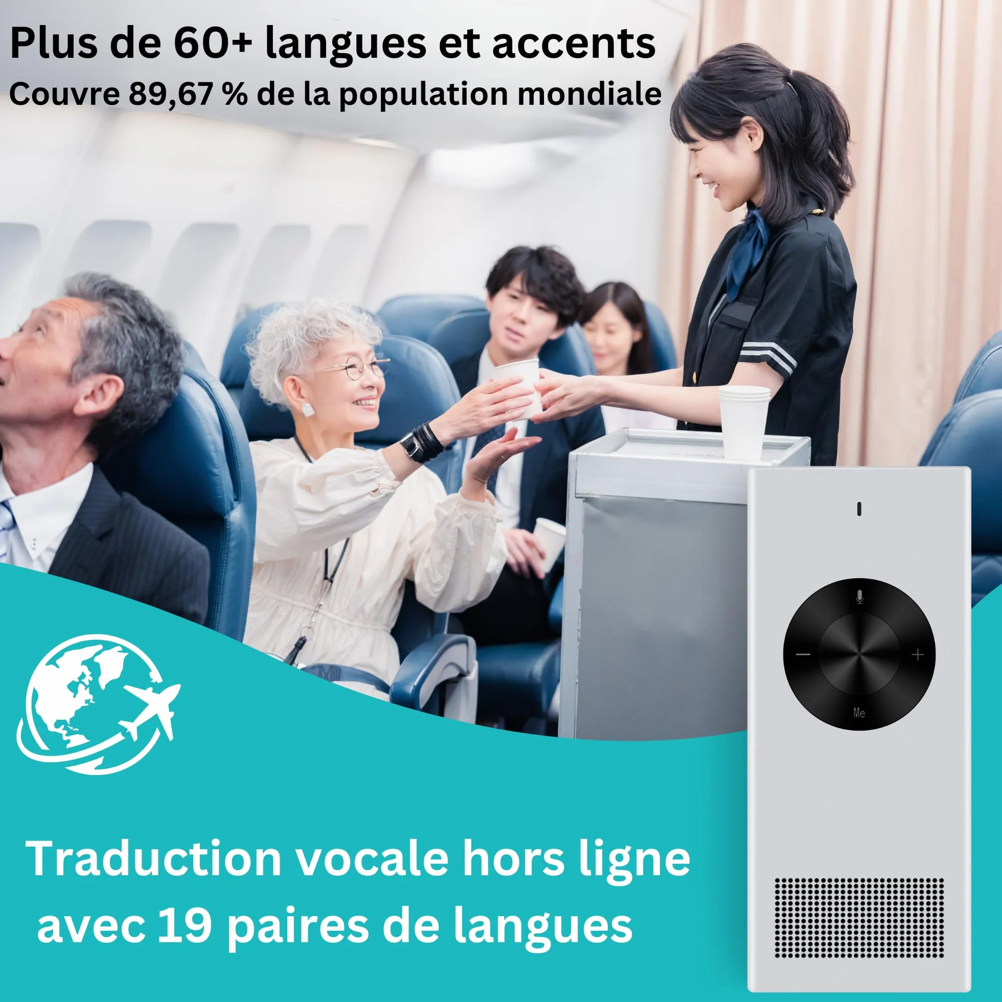 Muama Enence Traducteur instantané original 60 langues précision vocale