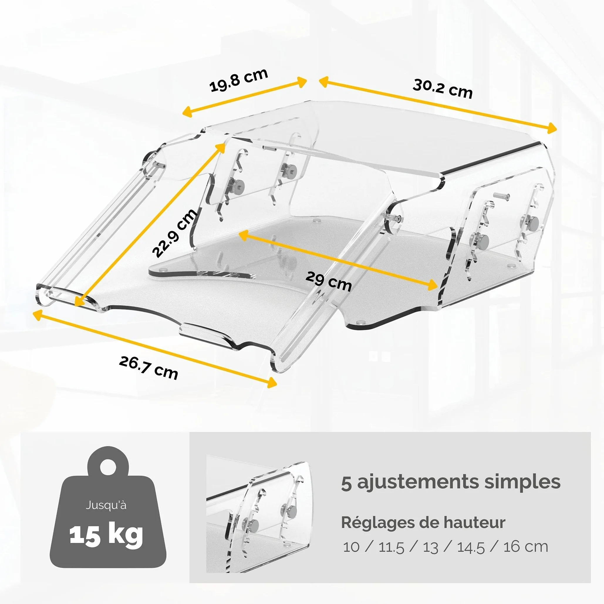 Porte document ajustable Fellowes Clarity 9731201