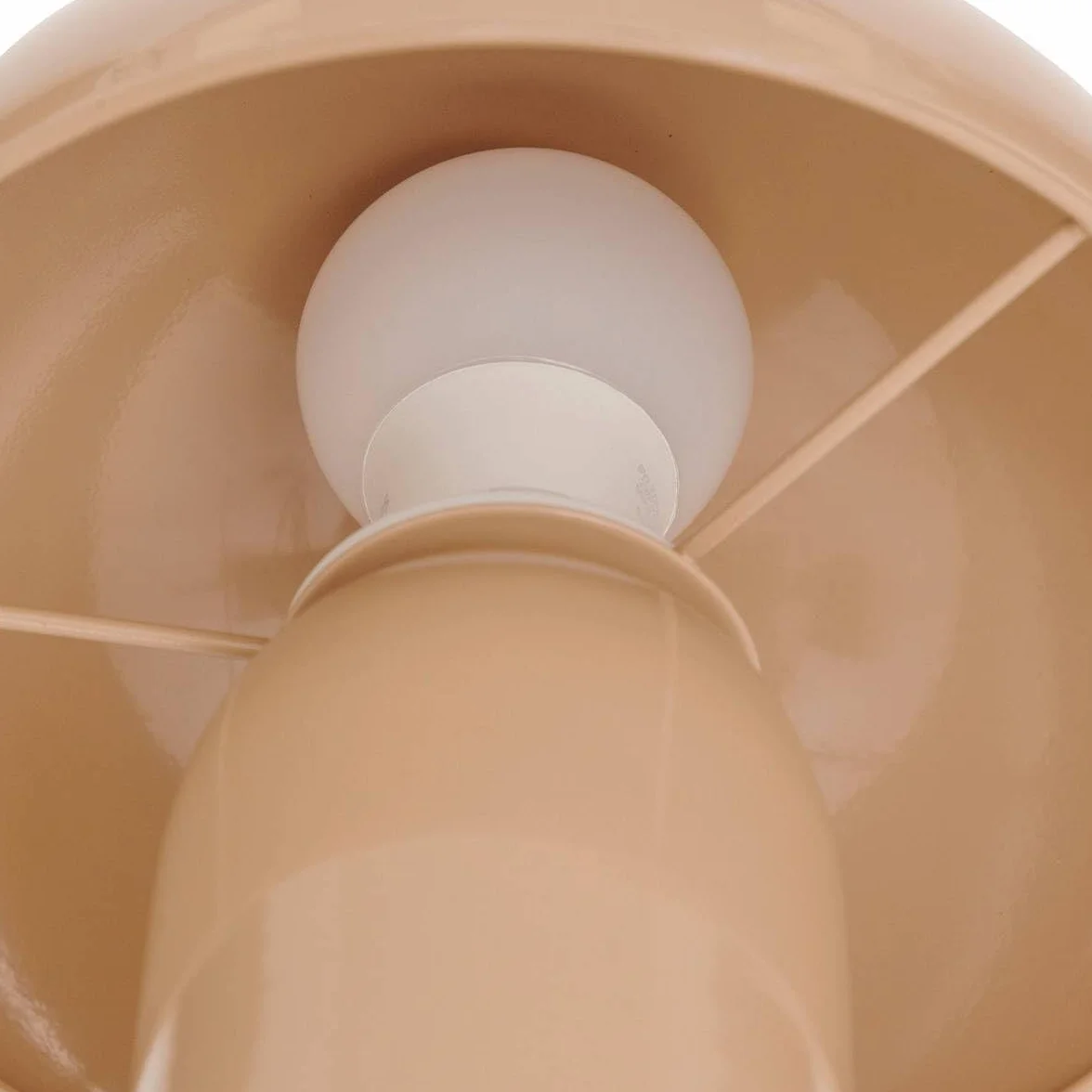 Lampe Champignon Lito Atmosphera Beige Métal H24,5 cm Douille E27 Secteur 25W Max