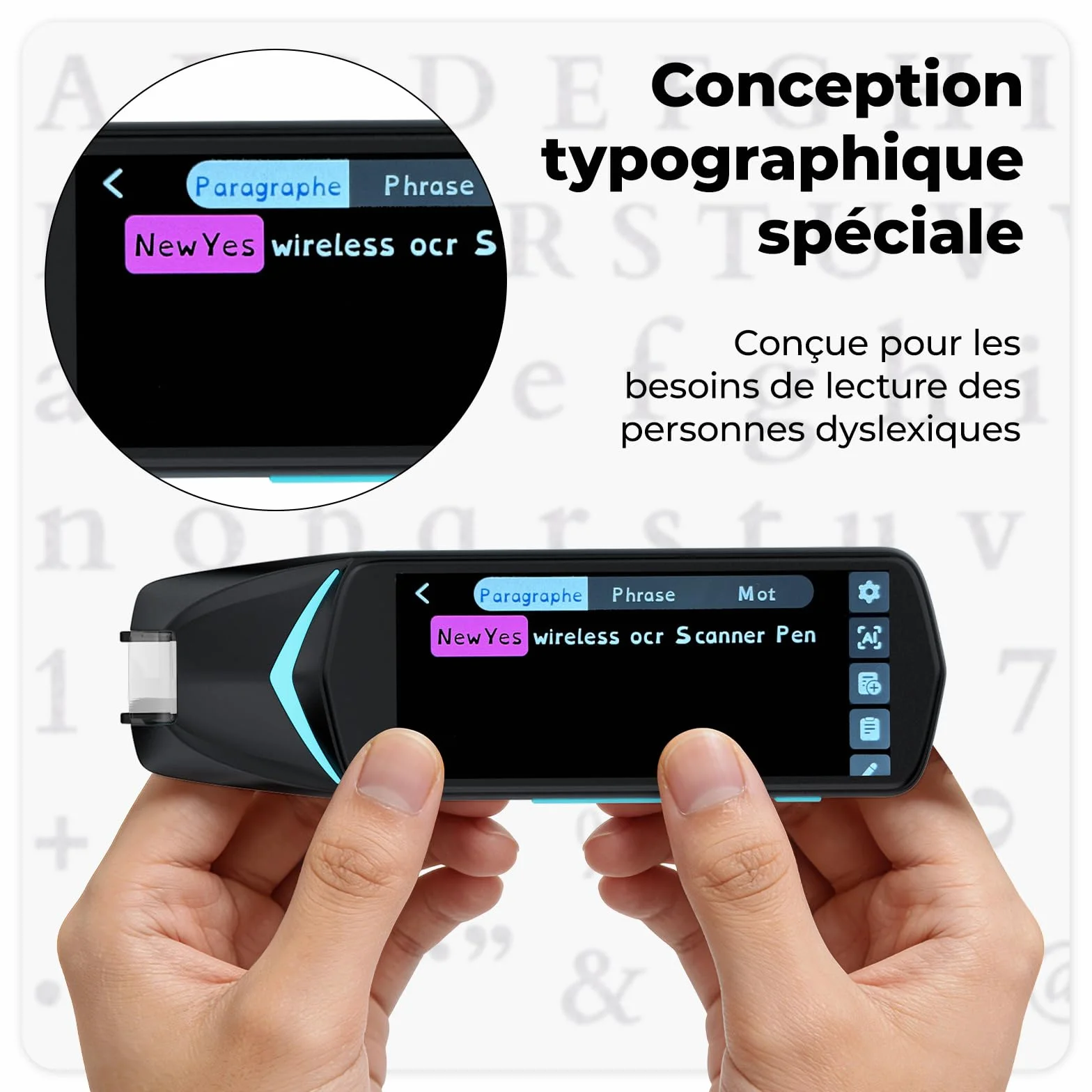 NEWYES Stylo Scanner OCR sans Fil pour Saisie de Données et Traduction Intelligent pour Étudiants