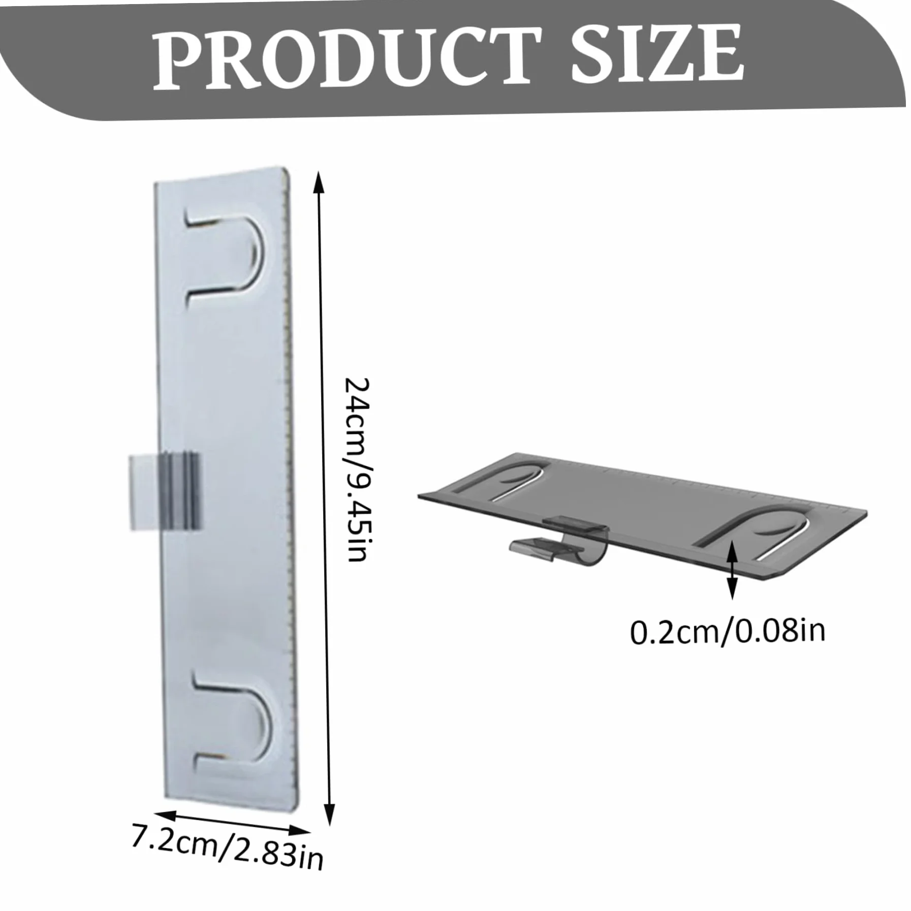 Porte-document 5 clips gris pour moniteur en plastique 3x9, support pour ordinateur portable tablette PC