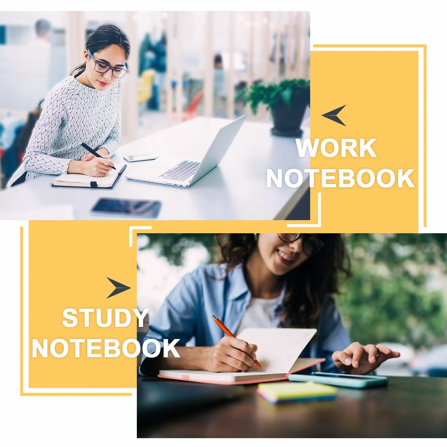 Carnet en Notes A5 Pointillé 360 pg Bullet Dotted Journal Couverture Rigide Papier 100 g/m² avec Porte-stylo Poche Intérieure 2 Marque-pages