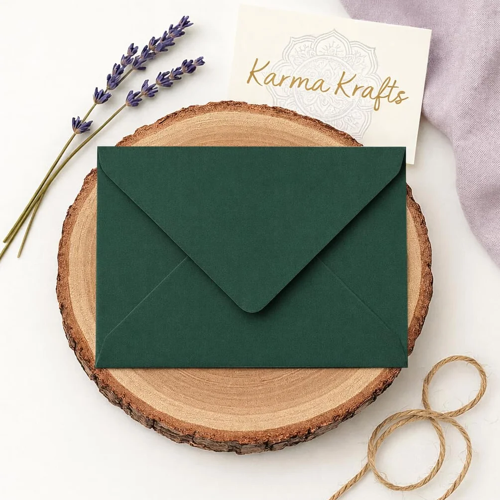 Enveloppes vert foncé 133 mm x 184 mm x 50-120 g/m²