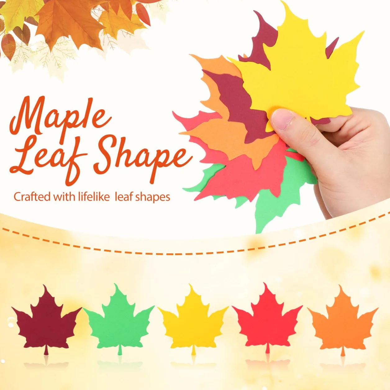 50 Cartes Message Feuilles Érable Découpées Main Papier Déco Automne Thanksgiving Fête Diy